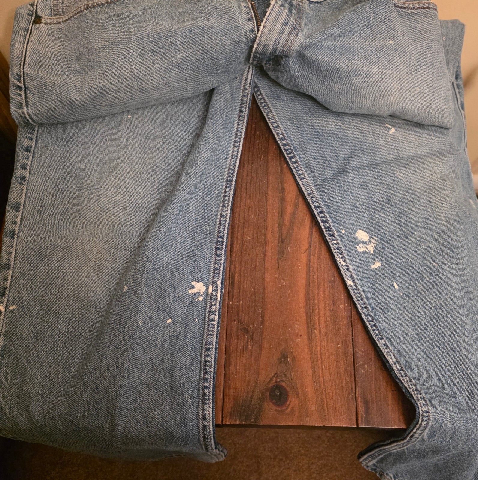 Vintage Brown Tab 1990s Levi’s Brown Tab Jeans 40×34 Naturally Distressed Paint