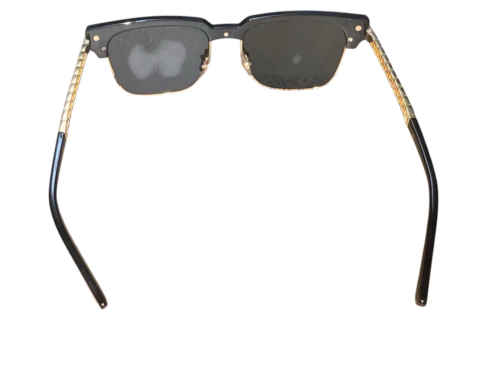 Versace MOD.4417 GB1/87 Men’s Rectangle Sunglasses Black Frame Gray Tinted