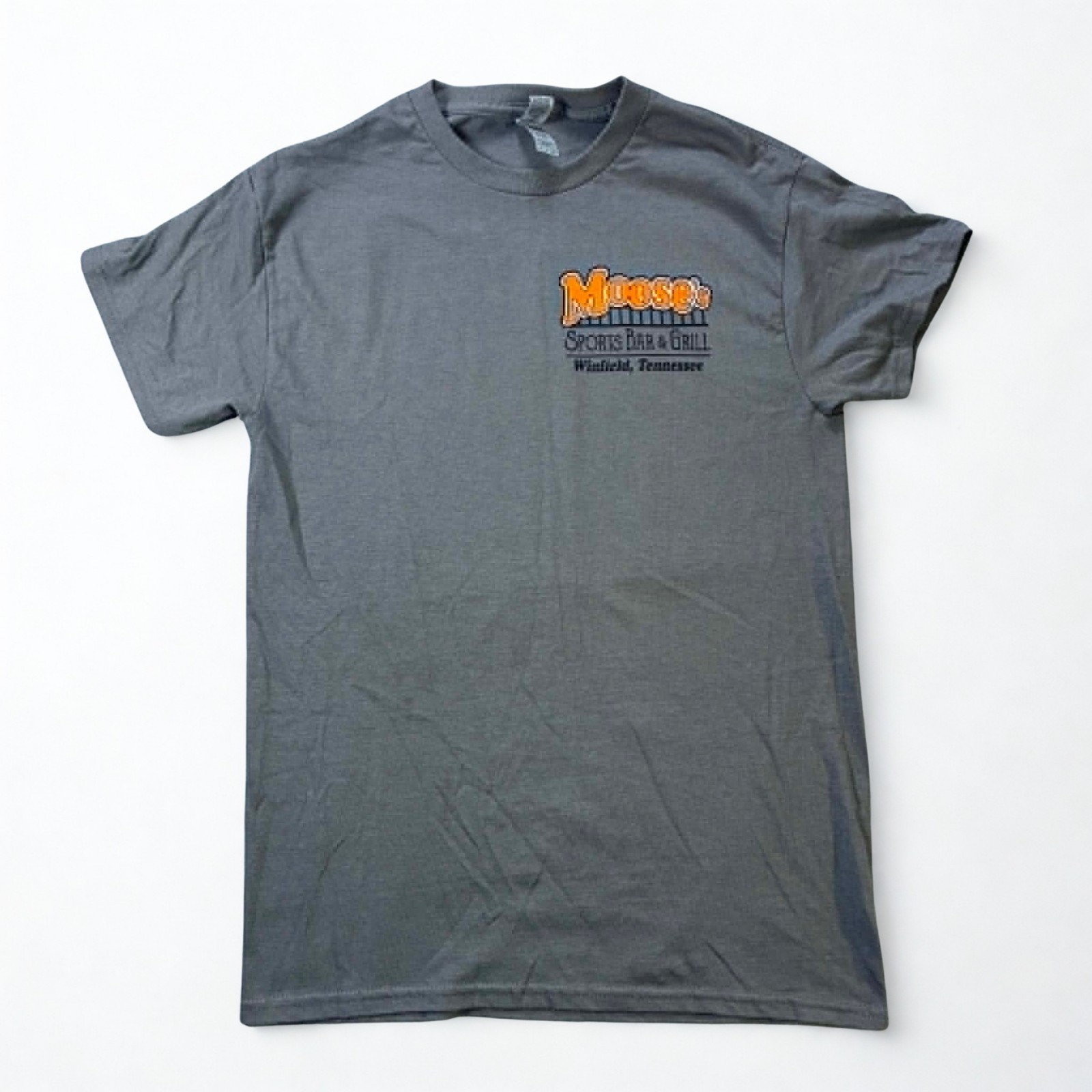 Moose’s Sports Bar Grill Winfield Tennessee Mens Small Gray Graphic T Shirt