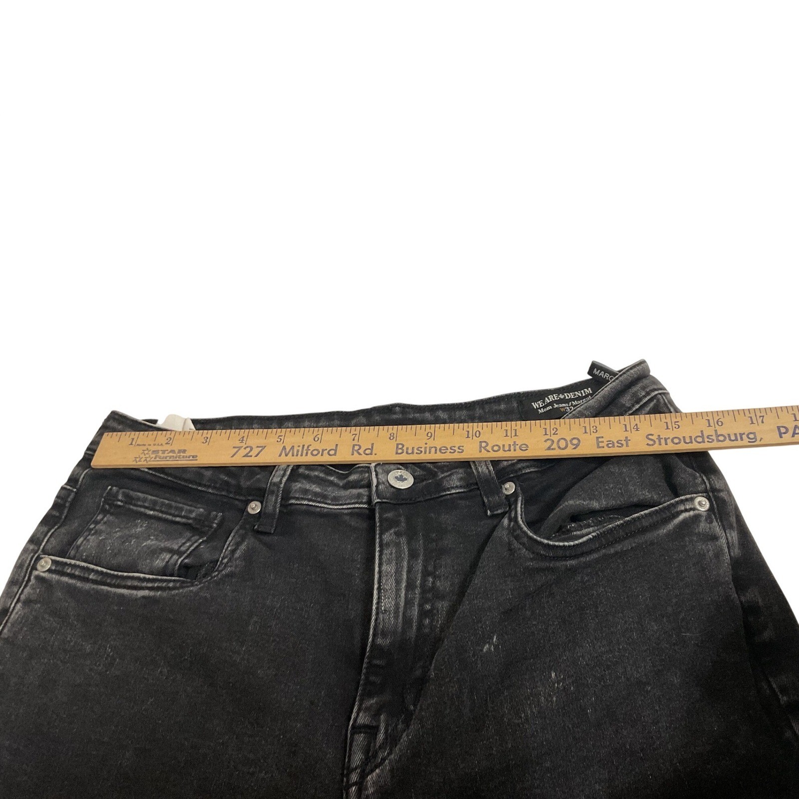 Buffalo Margot Mom Jeans Women 32 Black High Rise Tapered Stretch Denim