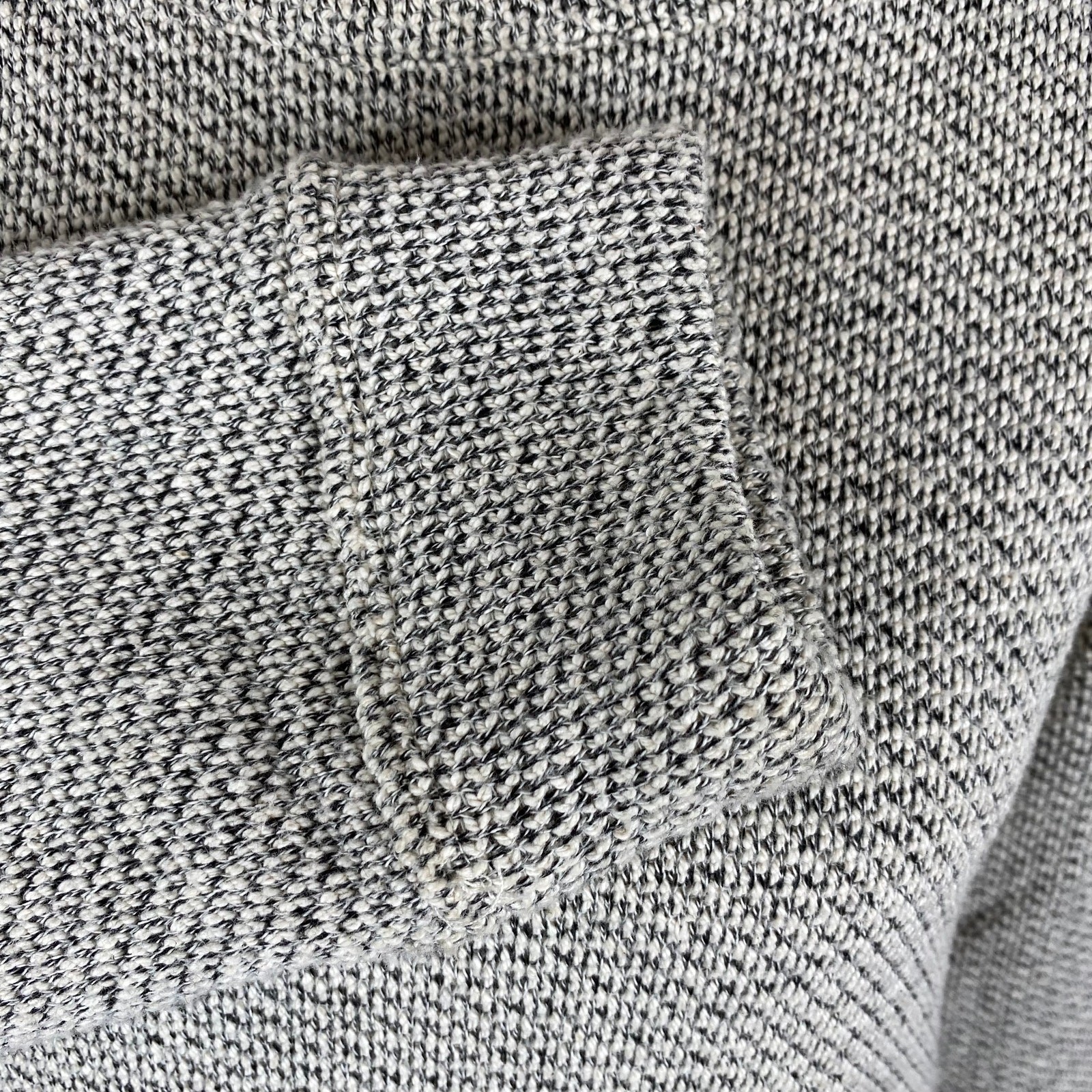 Kenar Scoopneck Pocket Sweater Cream Black Marled Hi Low Womens Sz Medium