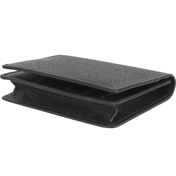 New Auth DUNHILL Business Card case Holder CADOGAN Leather Black Navy Blue Men