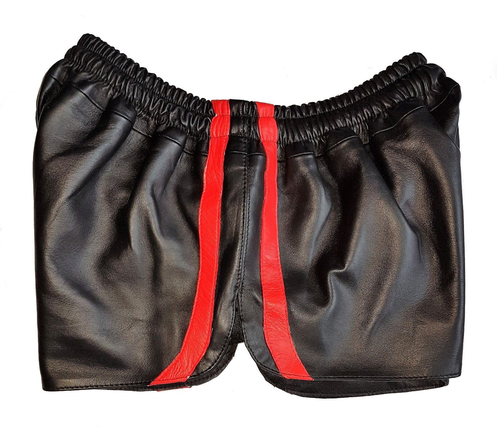 Leather short with elastic band made of lamb nappa size 32-34-36-38-40-42-44