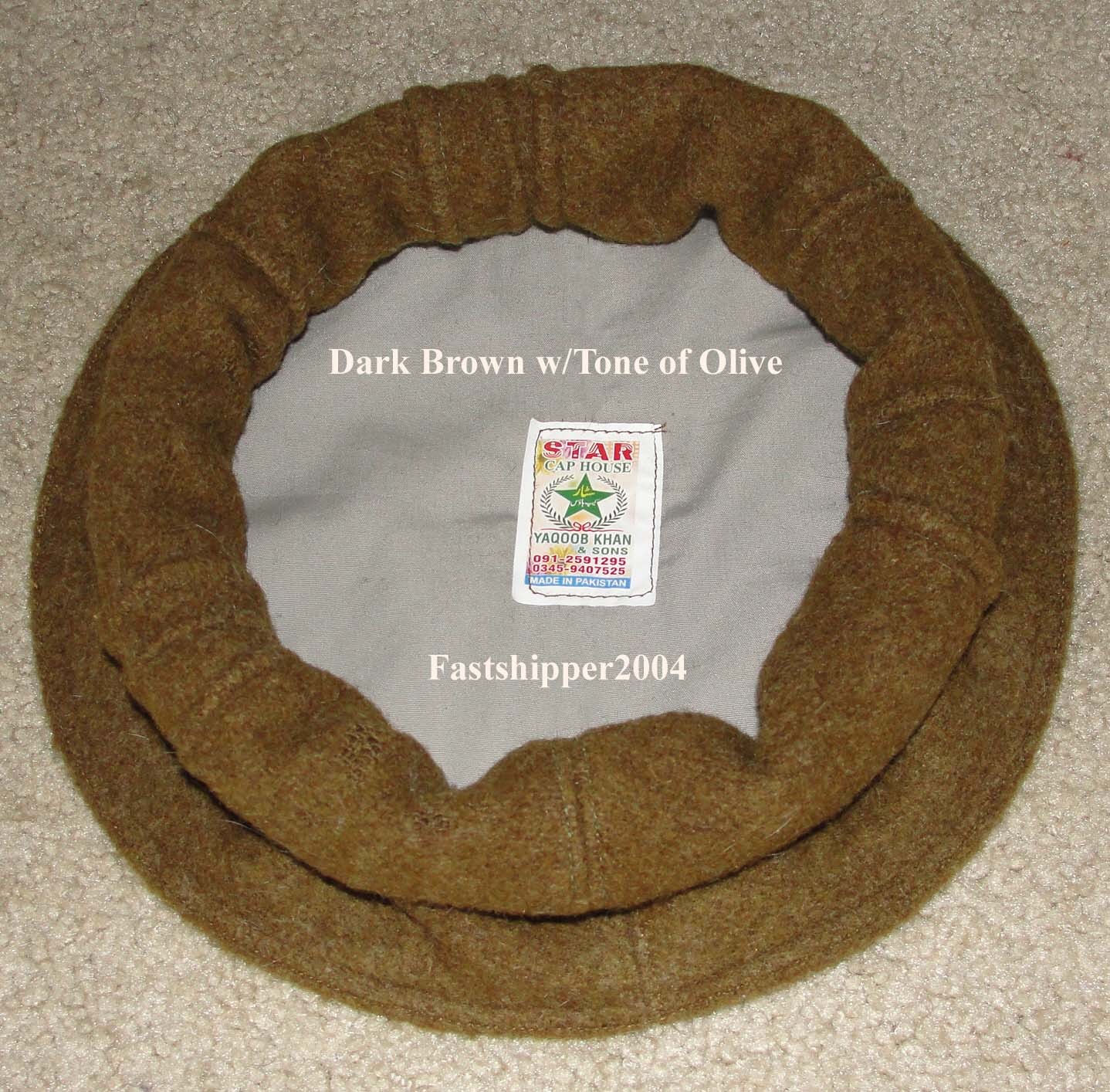 WINTER WARM HAT AFGHANISTAN TRIBAL PAKOL AFGHAN BERET WOOL HAT CAP TOP AFGHANI