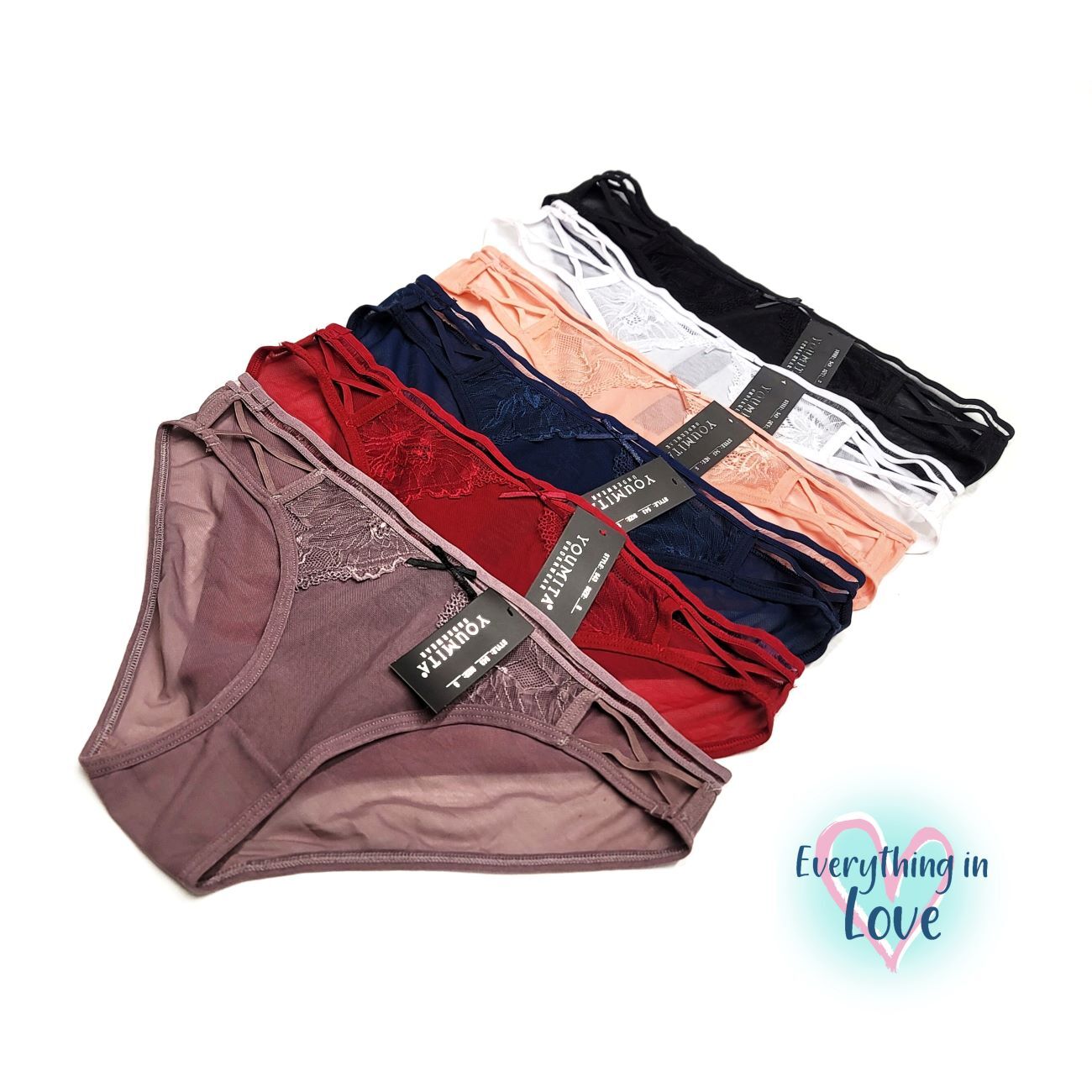 Youmita Stretch Mesh Soft Elastic Band Comfort Bikini Sexy Panties Underwears