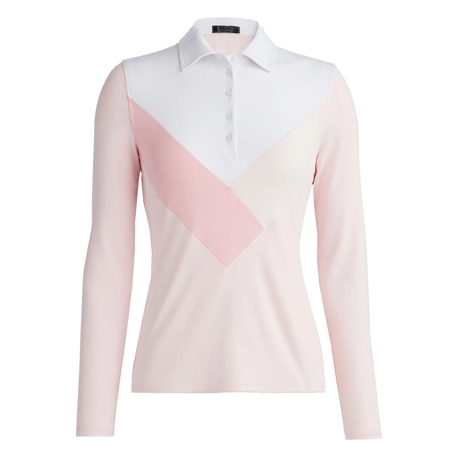 G/Fore Multi V Tech Jersey Polo Top Size XS S M L Long Sleeve Pink Womens Golf