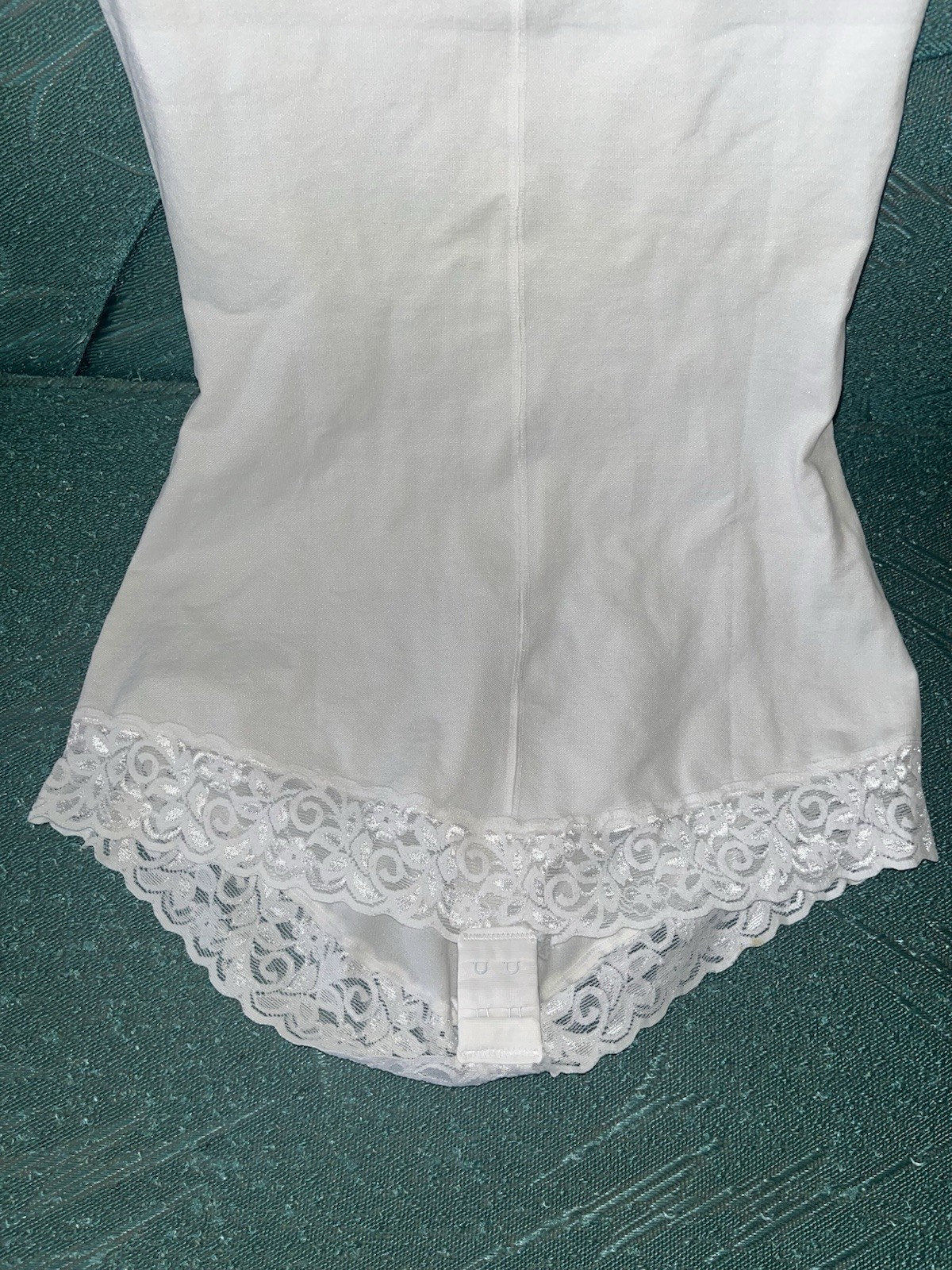 Samsara Body Shaper XL Cachetero White Lace Bodysuit Shapewear Teddy Cheeky