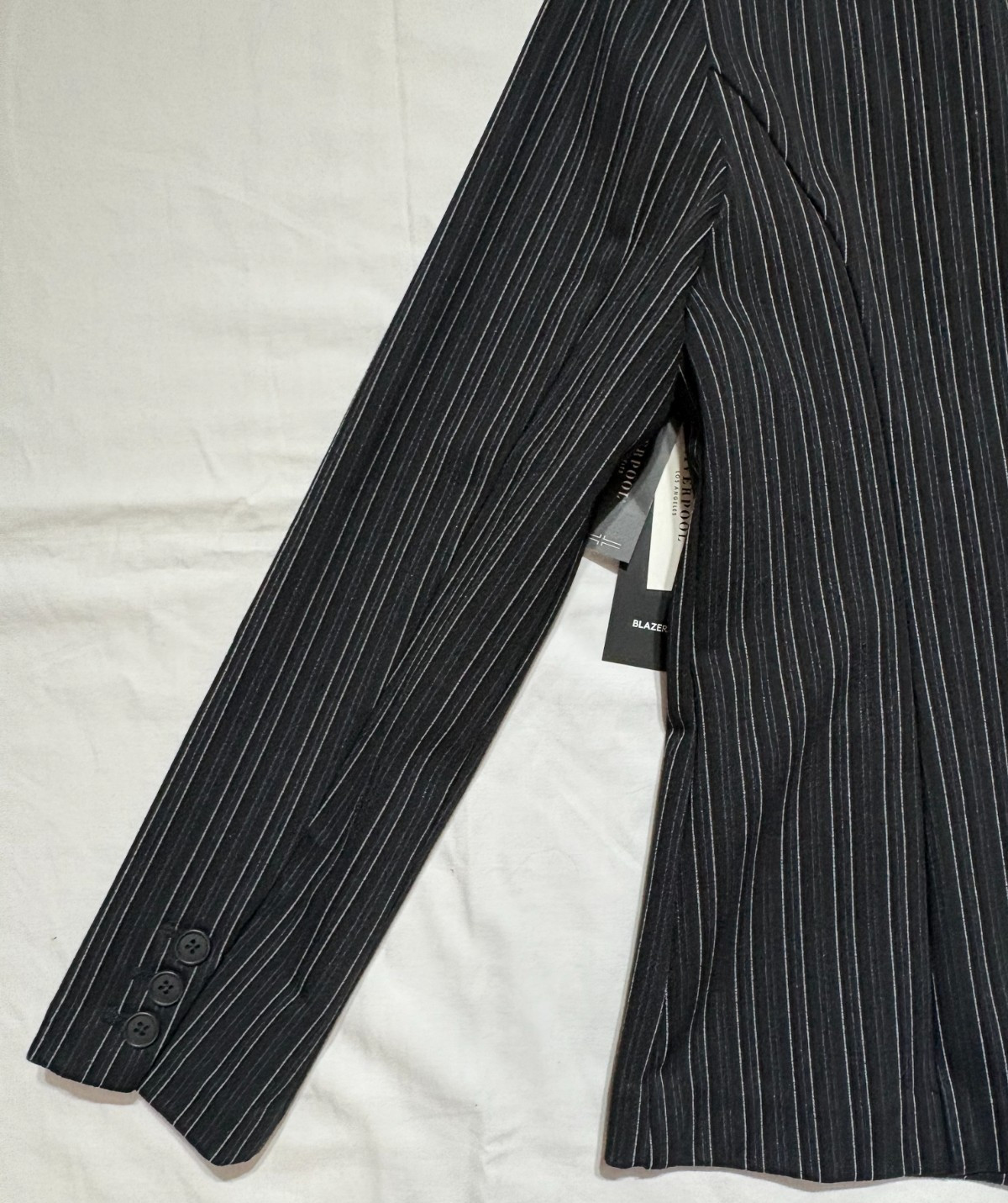 Liverpool Los Angeles Pinstripe Blazer Jacket Womens Small NWT Stretch Corporate