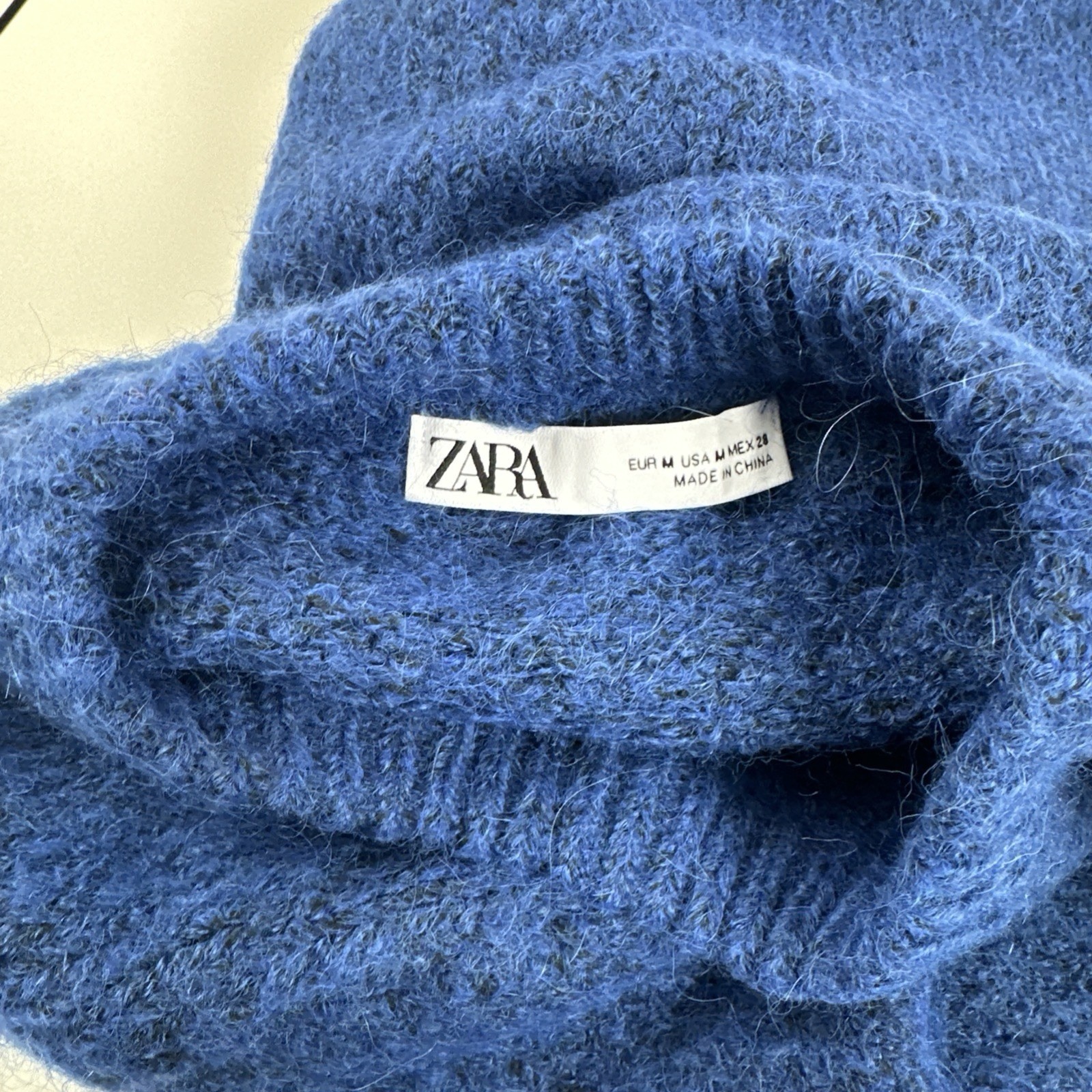Zara Short Sleeve Wool Alpaca Blend Knit Short Sleeve Crop Sweater Sz M
