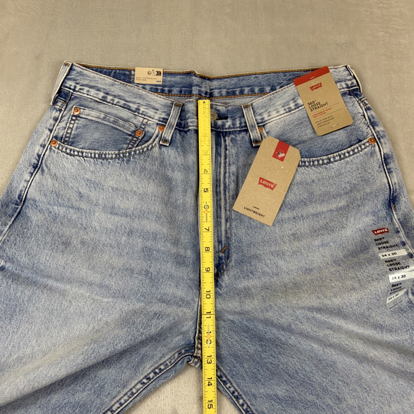Levi’s 565 Loose Straight Jeans Men’s Size 34×30 Blue Denim Light Wash Cotton