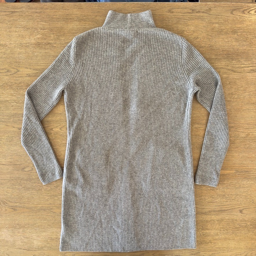 ADRIENNE VITTADINI Women’s 100% 2-Ply Cashmere Coat Open Cardigan-Grey-Sz XS