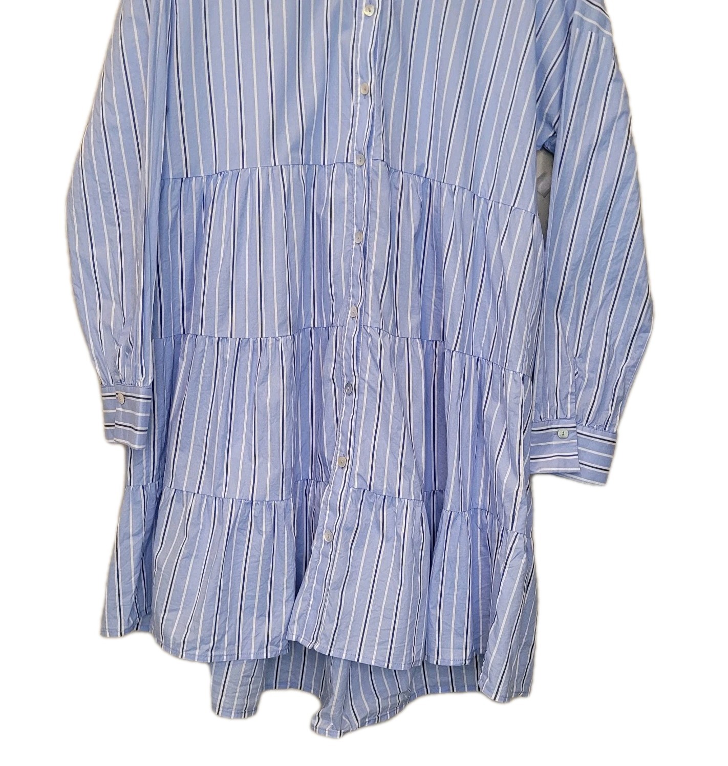 Pomander Place Tuckernuck Pinstripe Shades Of Blue Cara Dress Size Small Preppy