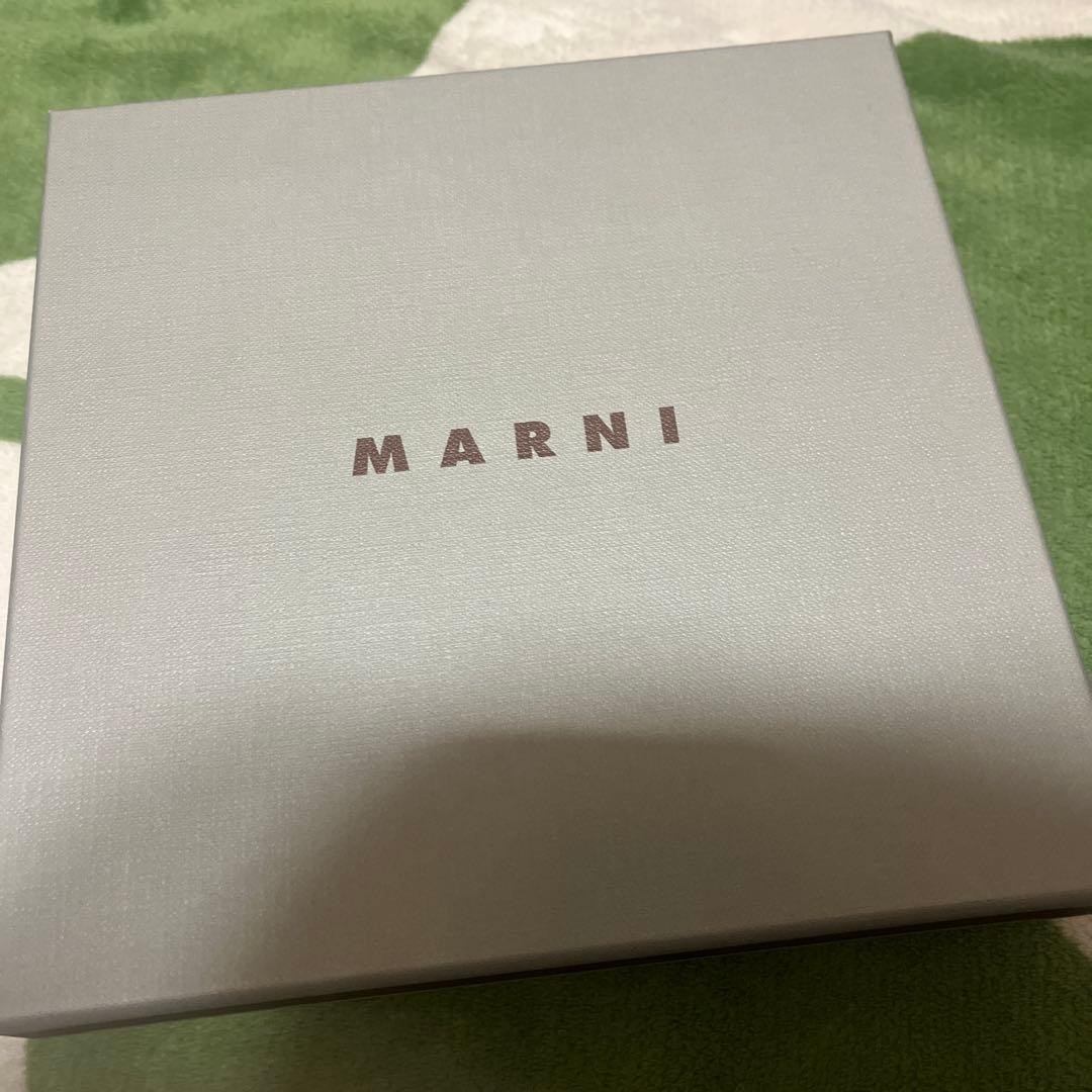 [EXC] MARNI Silk Scarf Geometric Dot Pattern Black Yellow White w/Box From JAPAN