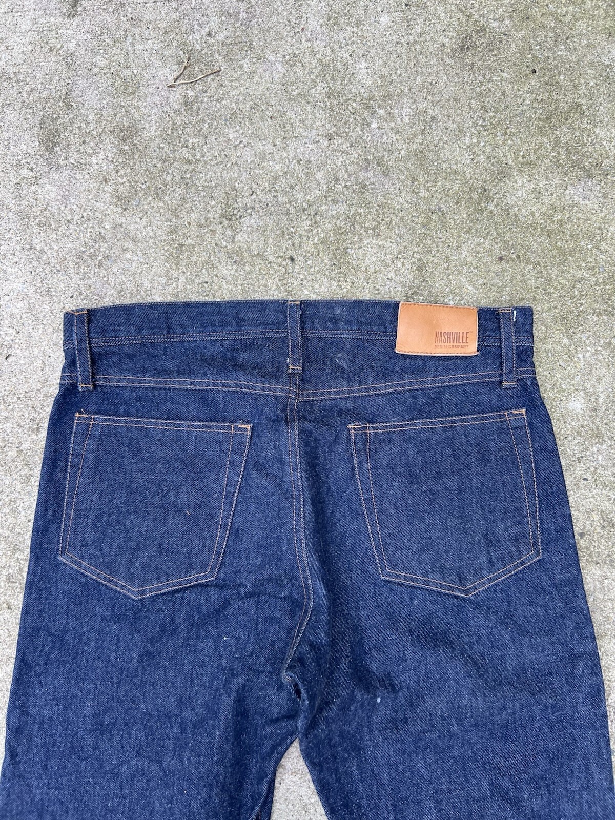 Nashville Denim Company Straight Leg Dark Wash Selvedge Jeans Size 32×26 USA