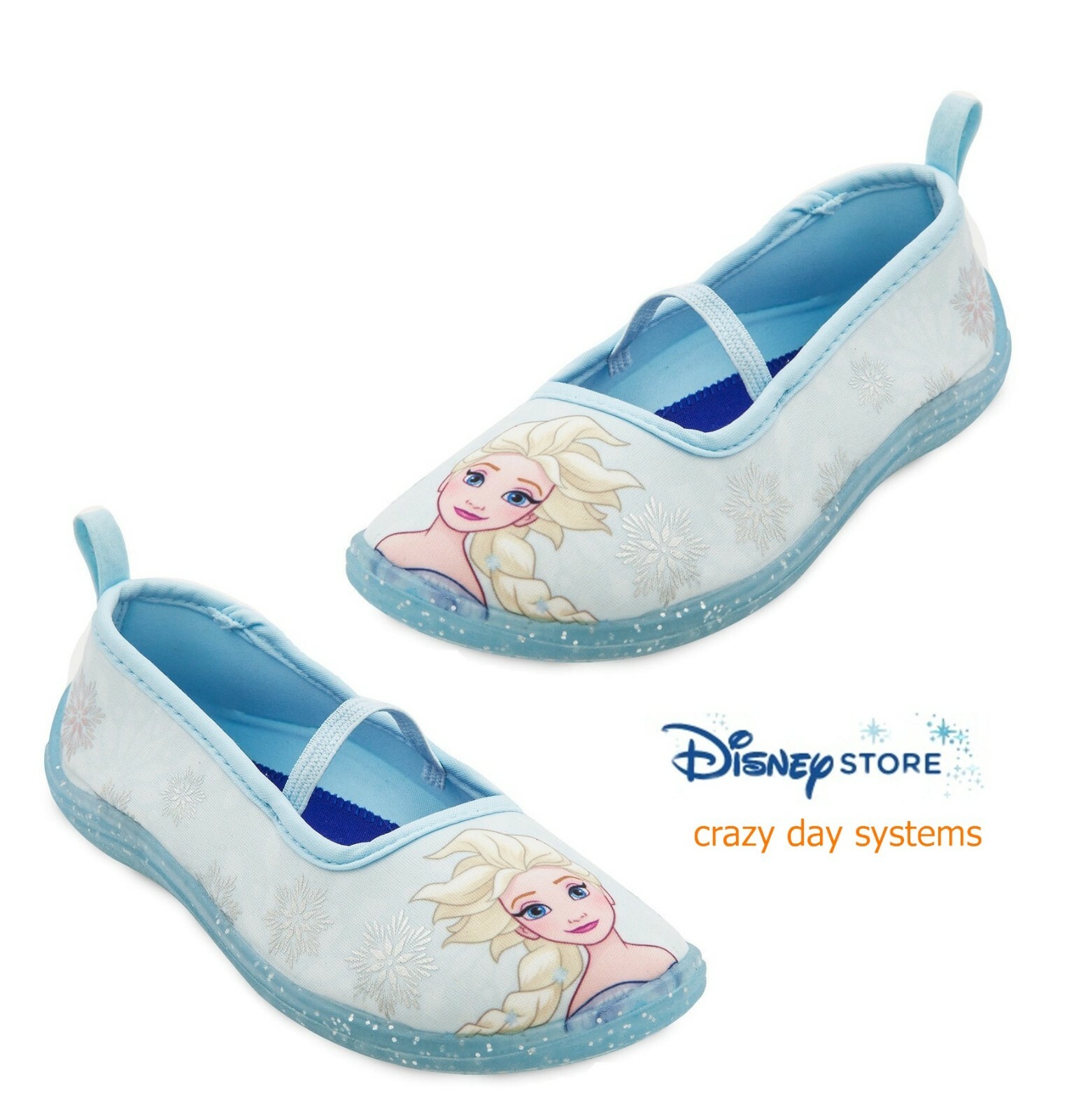 Disney Store Frozen Elsa Swim Shoes Water Shoes Pool Bathing 7 8 9 10 11 12 13