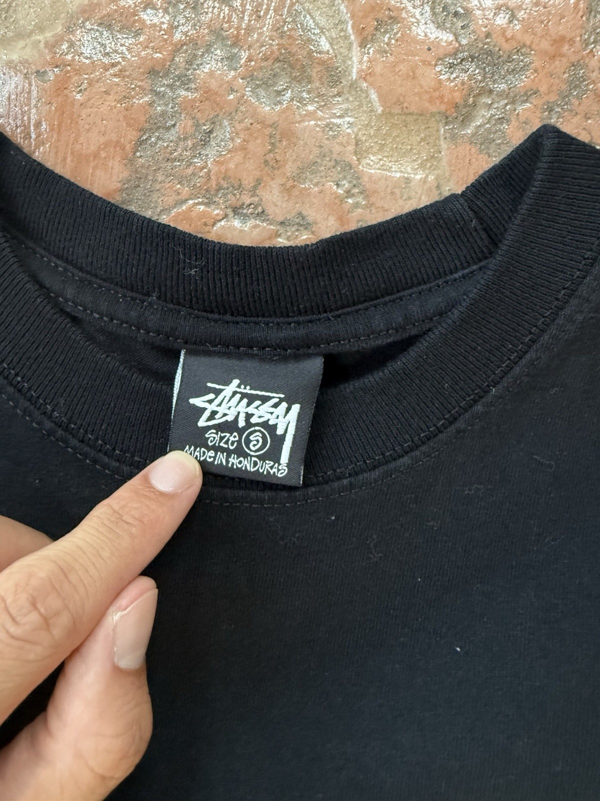 Stussy When It’s Time To Relax Black Logo Graphic Tee Regular Fit S