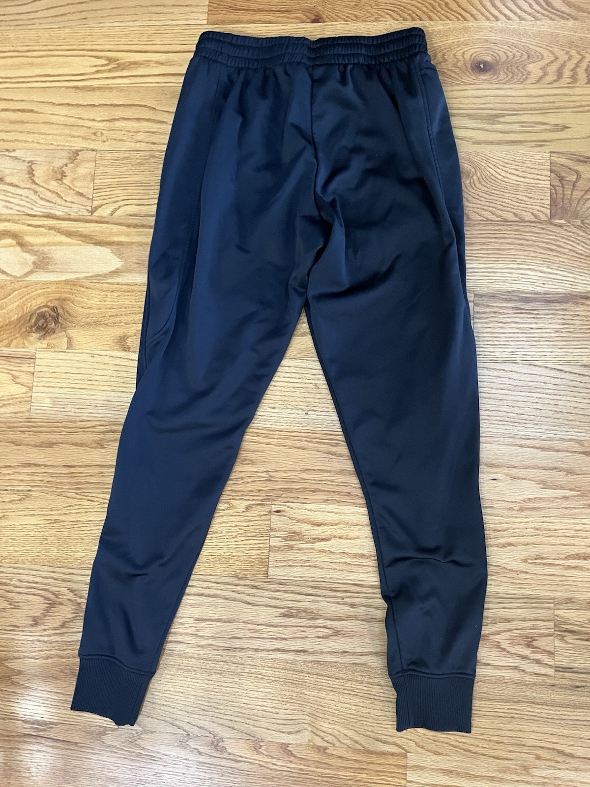 Under Armour Black Mens M Joggers, Tricot Loose Fit Tapered Leg Lined Sweatpants