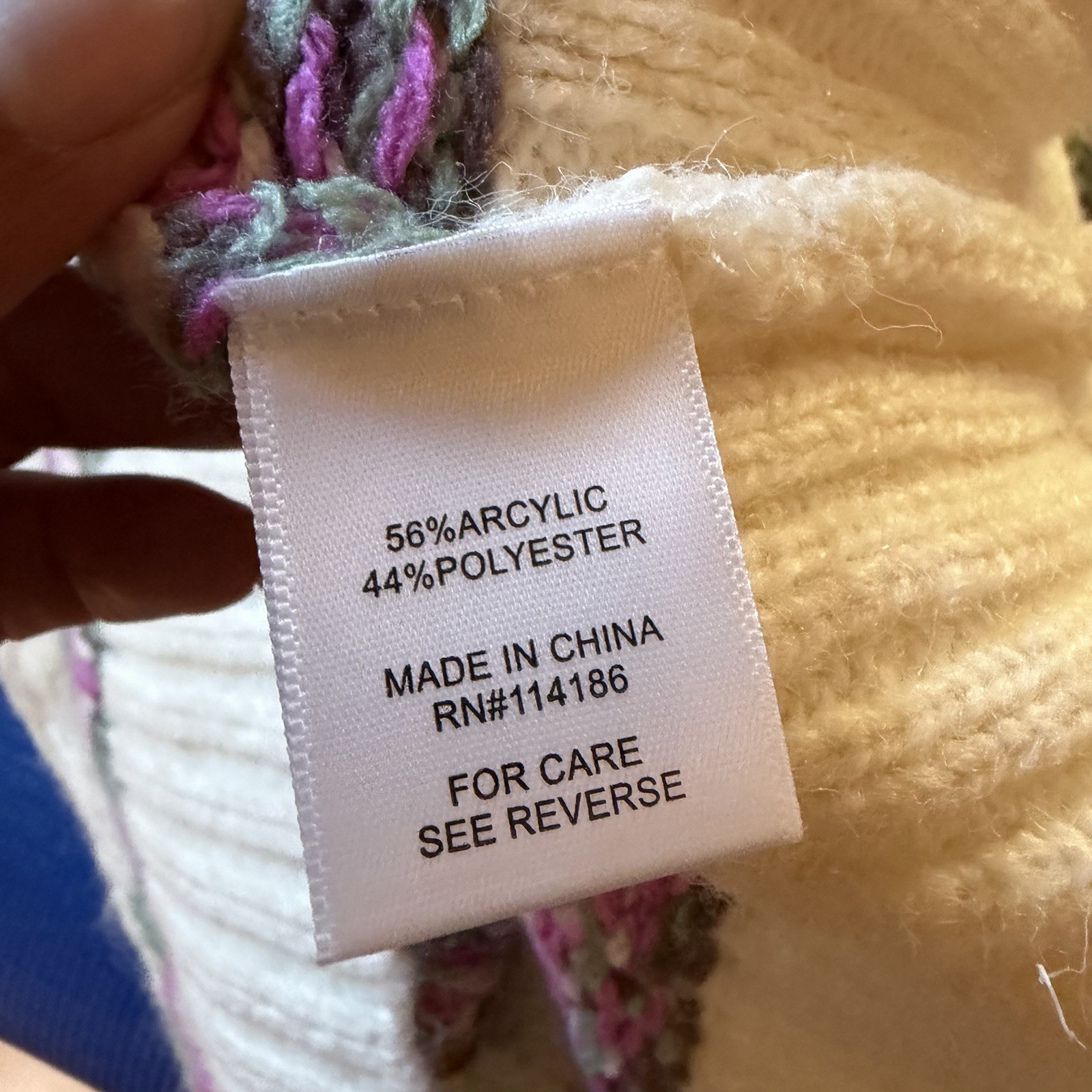 Sugar Moon Cable Knit Sweater L Ivory Pink Fair Isle Cozy Grandma Cottagecore