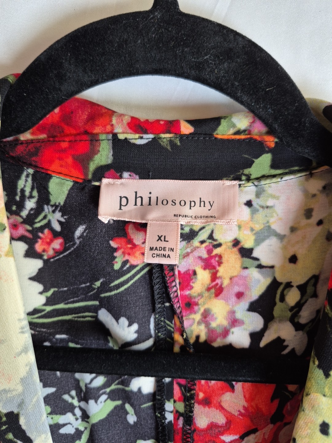 Philosophy Womens Lightweight Floral Jacket Size XL Granny Core Shoulder Pads
