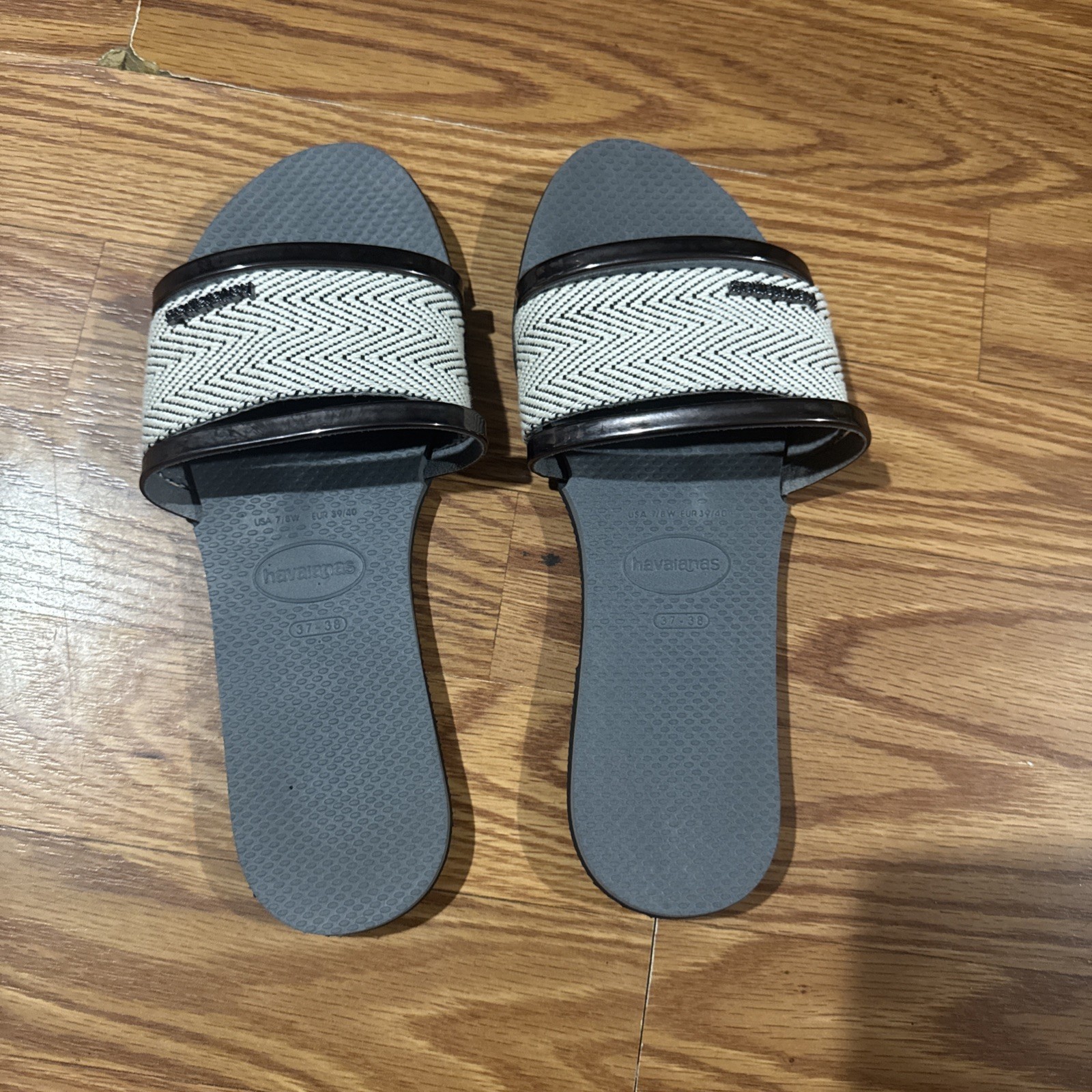 Havaianas You Trancoso Premium Sandal Women’s Sz 7 – 7.5 SteelGray Flat Strappy