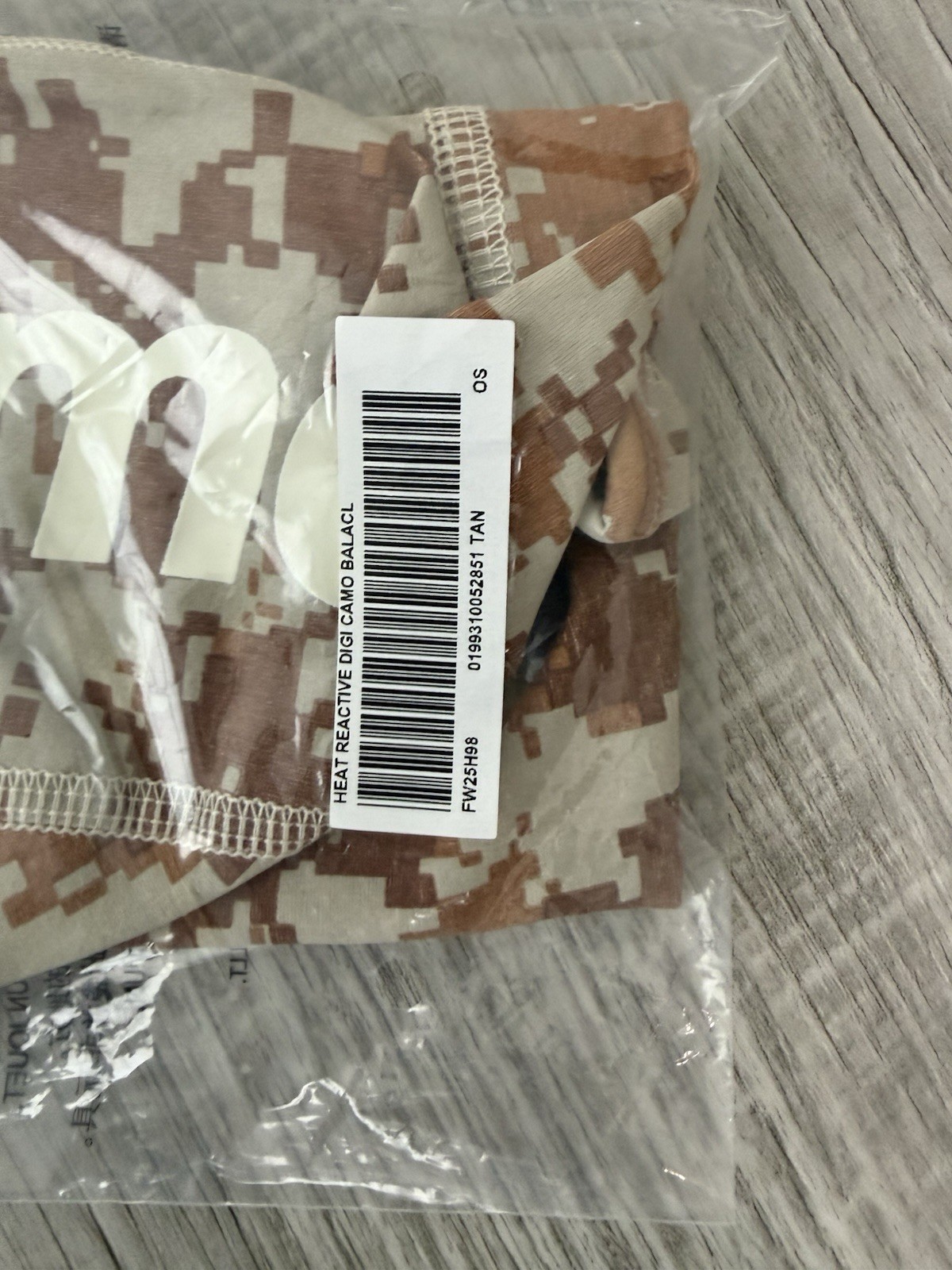 Supreme Heat Reactive Digi Camo Balaclava Brown Face Mask New Authentic FW25 NY
