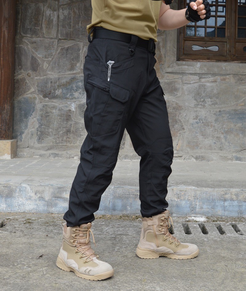 Mens Cargo Pants Work Combat Pants Outdoor Hiking Waterproof Trousers Tactical