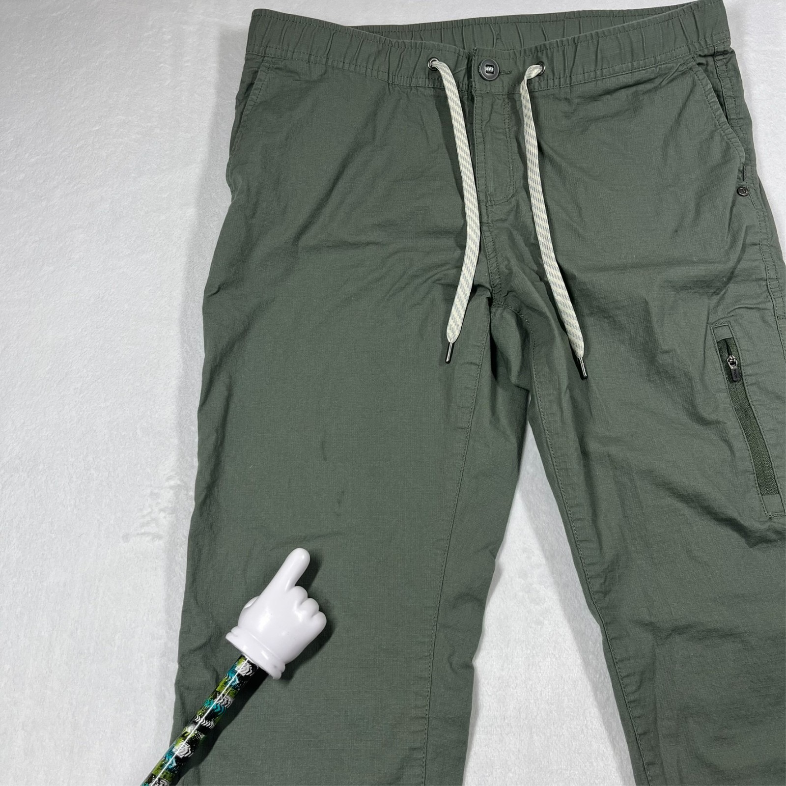 Vuori Ripstop Pants Women Large Olive Stretch VW401 Hiking Utility *Flaws