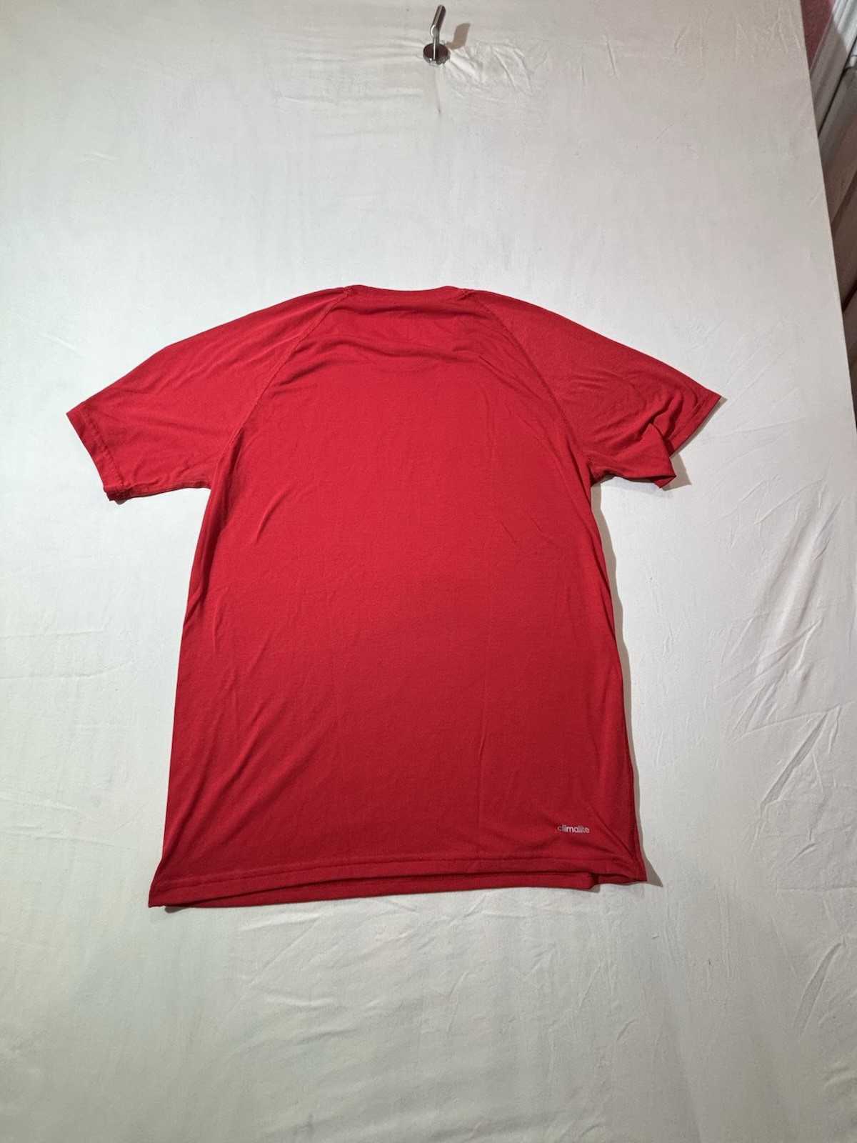 adidas Ultimate Tee Climalite Men’s M Red Short Sleeve Crew Neck Breathable Logo
