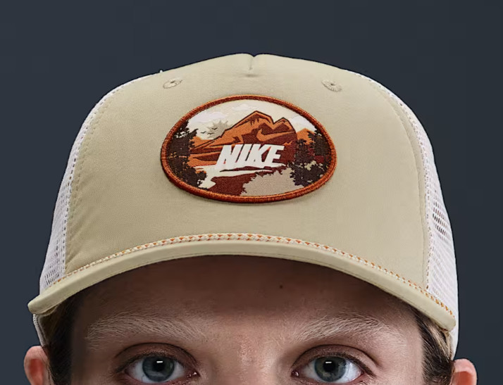 Nike Rise Cap Structured Outdoor Trucker Hat Desert Khaki Sz S M L HJ7133-253
