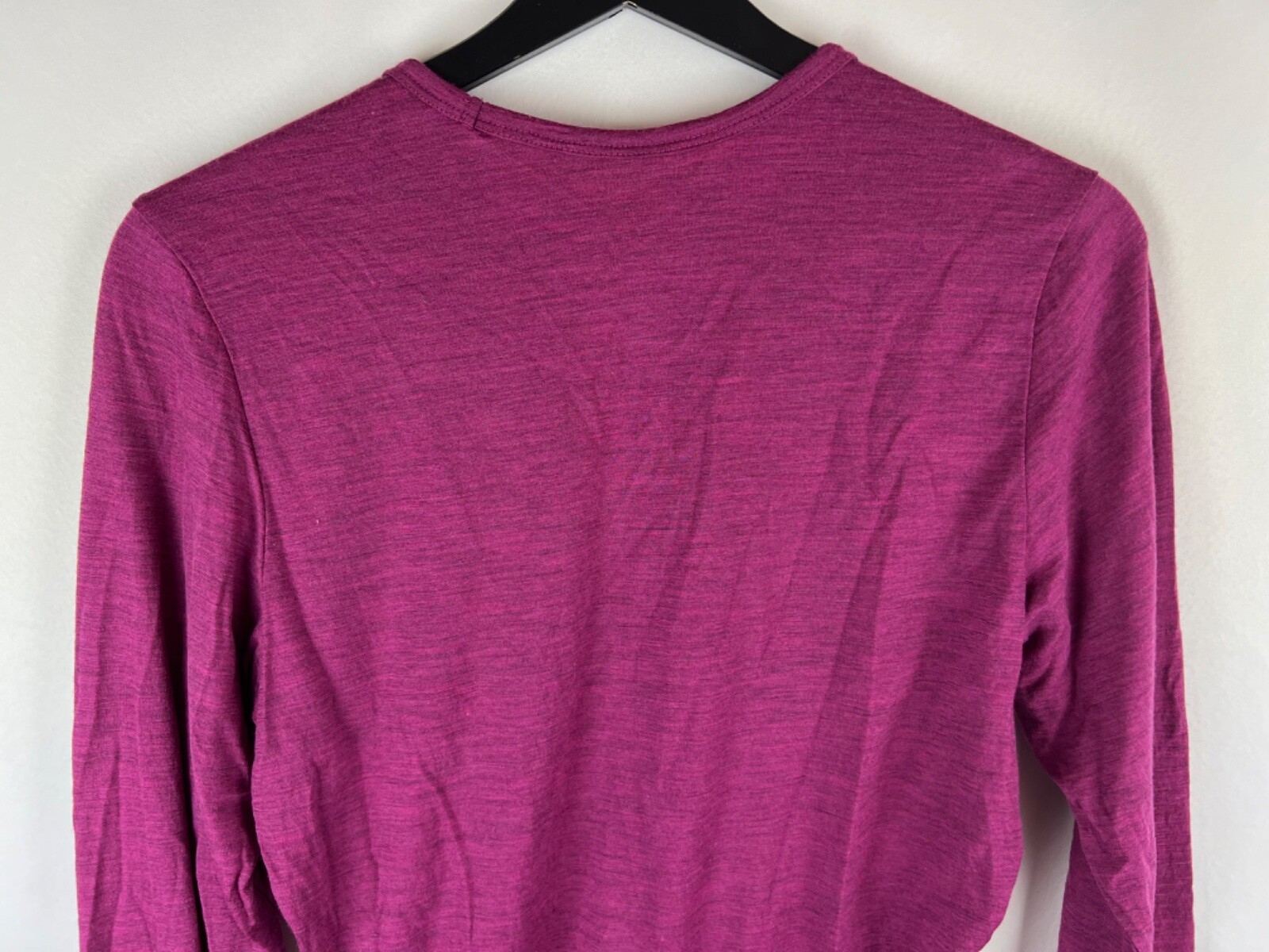 Seg’Ments Women’s Ombre Purple L/S Crew Neck 100% Merino Wool Pullover Small S