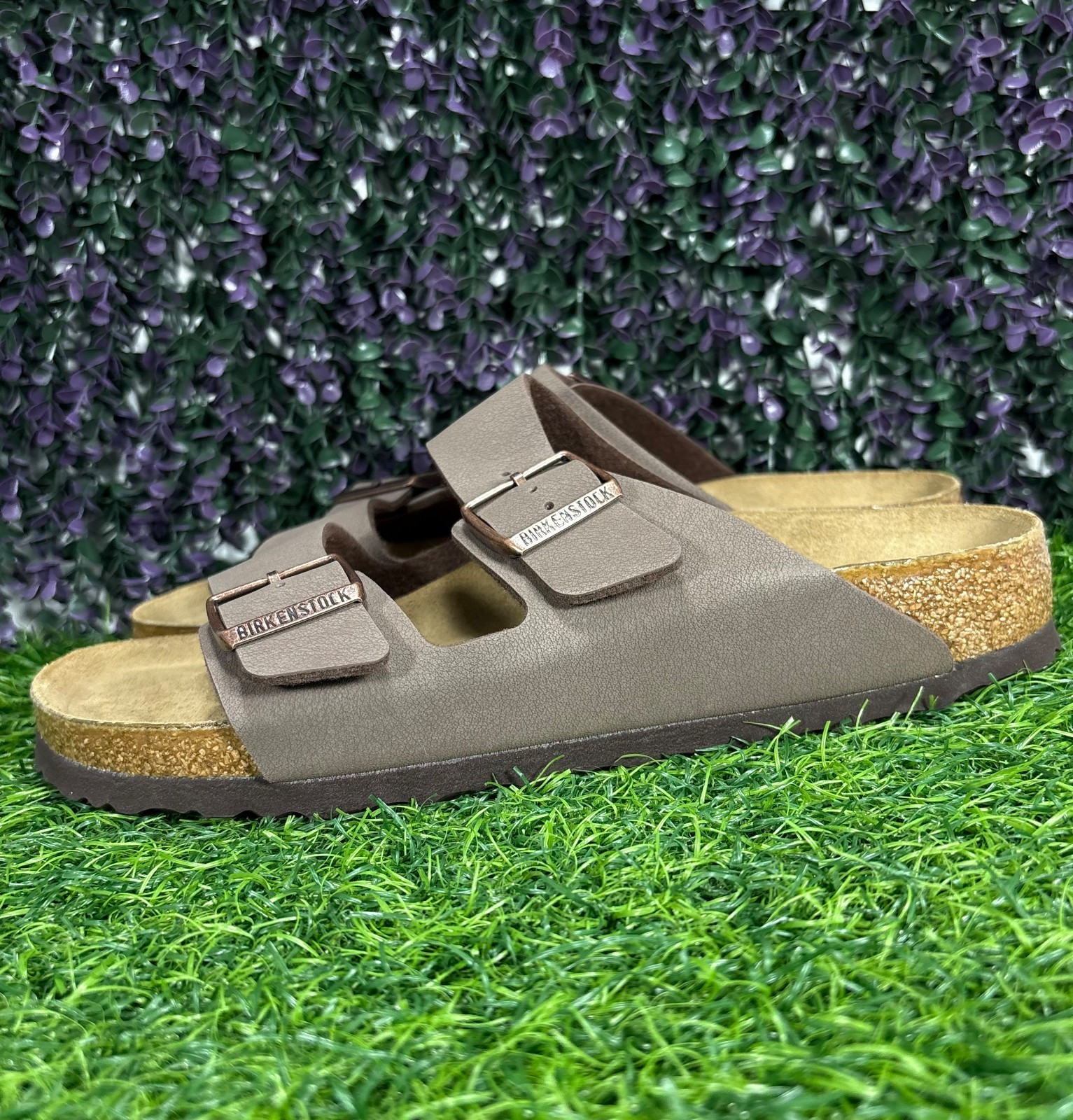 Birkenstock Arizona Mens Size 9 Mocca Birko-Flor Nubuck Birkibuc Sandals Comfort