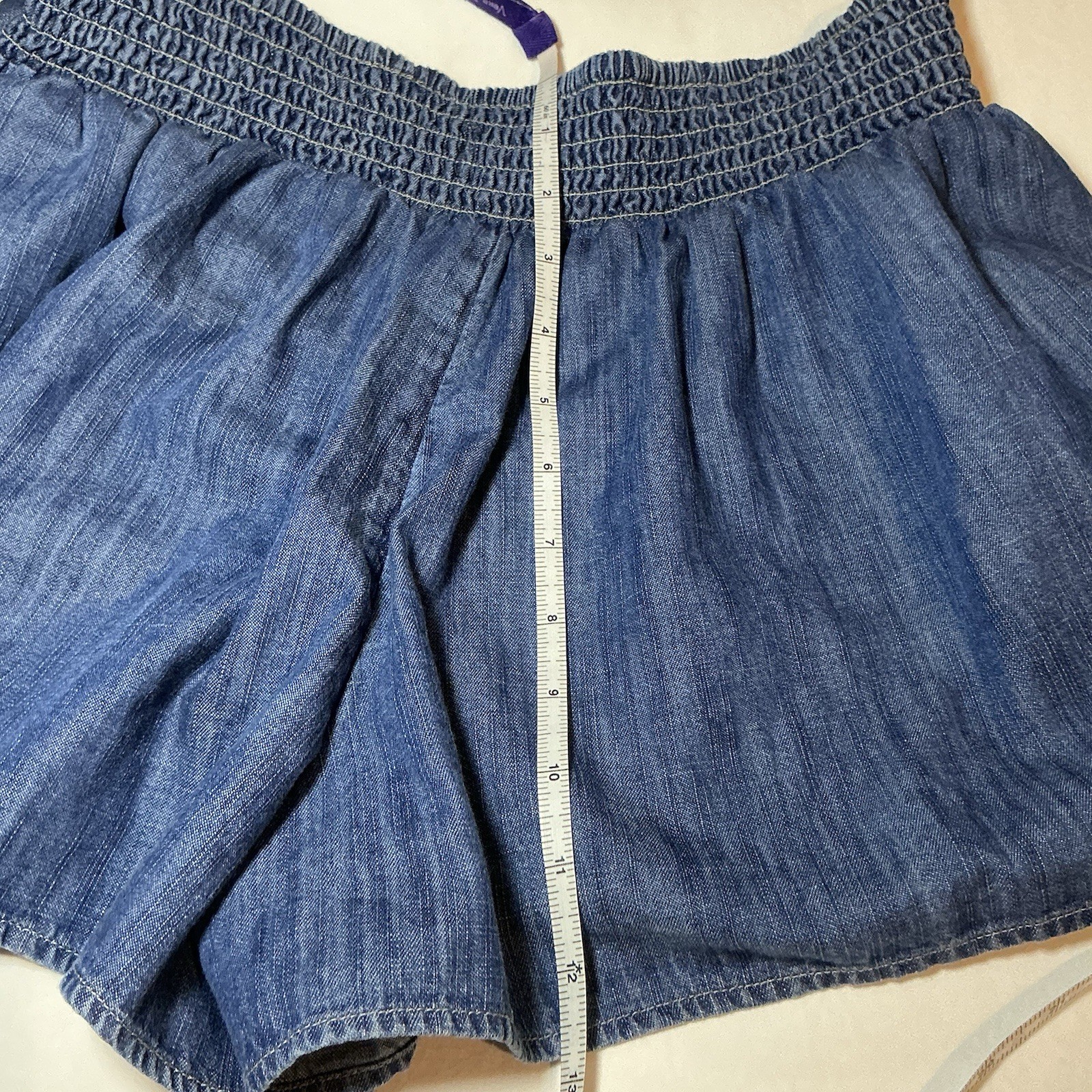 Free People We The Free Paradise Found Denim Skort Mini Skirt Mid Indigo Medium