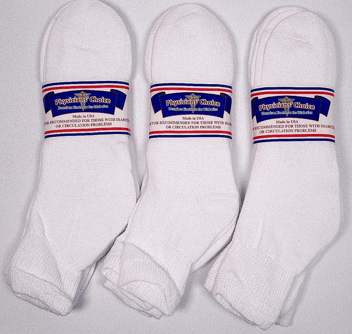9 NEW Pairs Physicians’ Choice Socks Size 10-13 Diabetics Loose Fit Top Diabetes