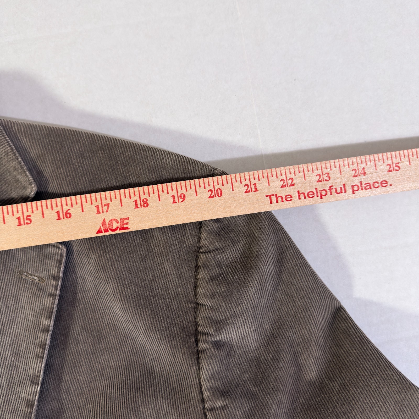 Haspel Corduroy Blazer Mens 46R Brown 2 Button Sport Cotton Half Lined *READ