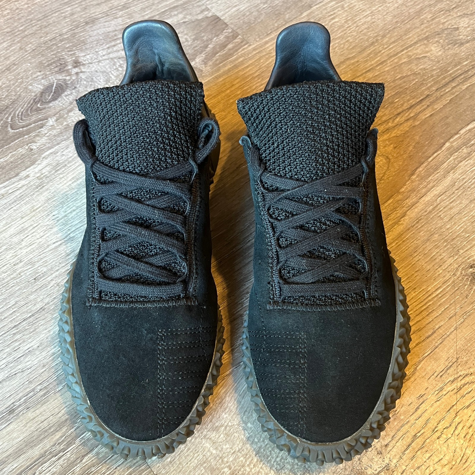 Adidas Kamanda Sneakers Triple Black Dark Gum Womens 7 Mens 6 EU 38 2/3