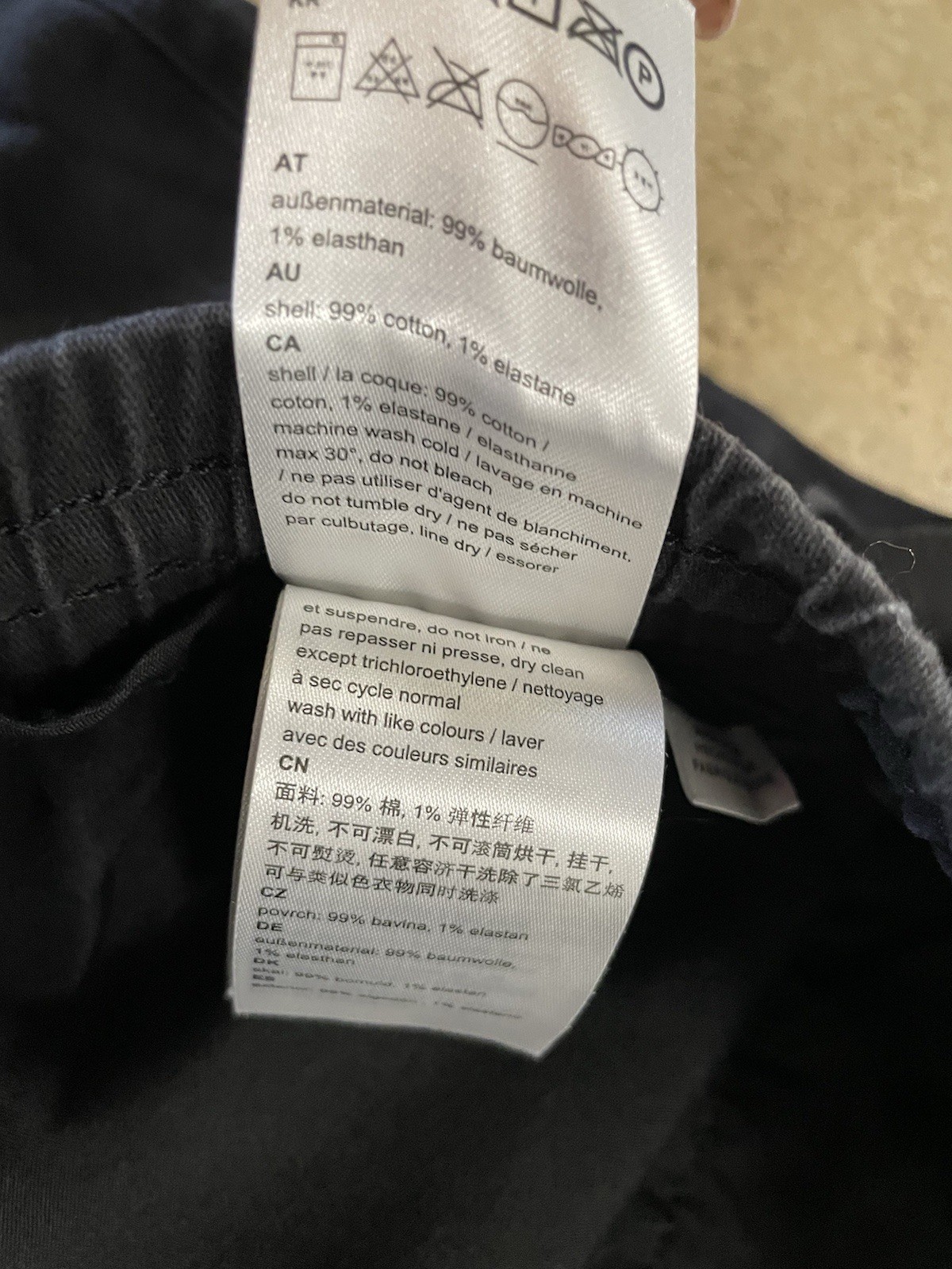 WeSC Mens Sz S Slim Fit Utility Joggers Black Pants Pockets