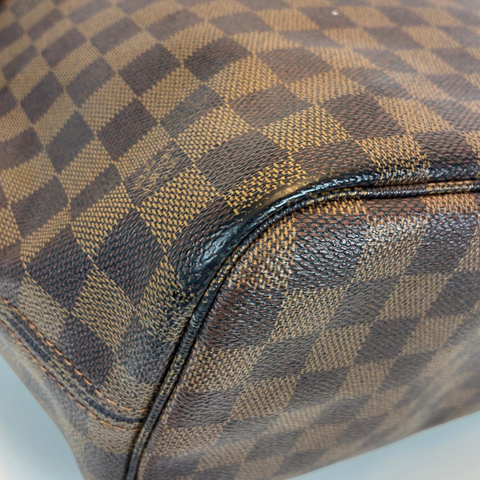 LOUIS VUITTON Neverfull MM Tote Bag N51105 Damier canvas Brown