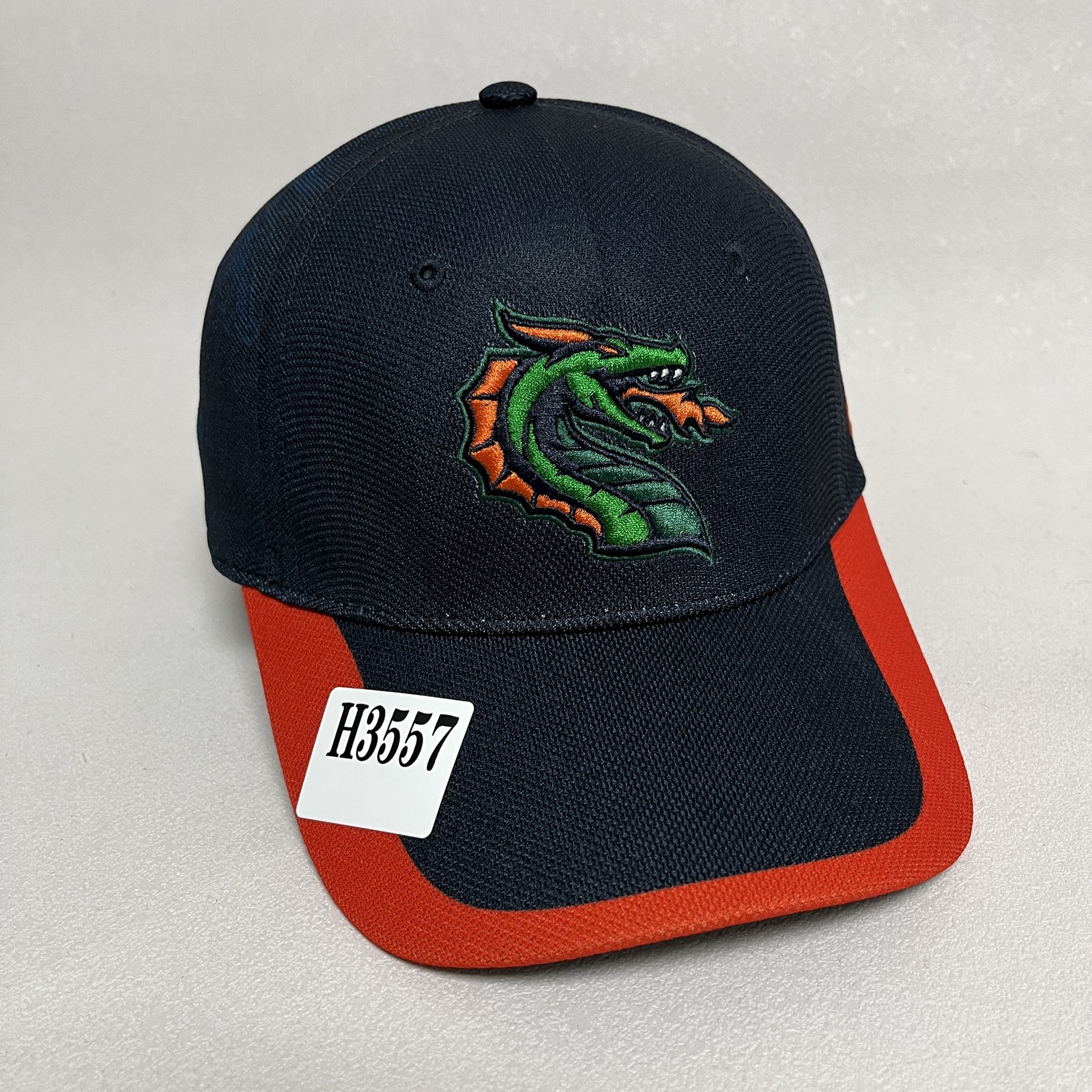 ’47 Seattle Dragons Fitted Cap Navy Orange Curved Brim XFL Hat