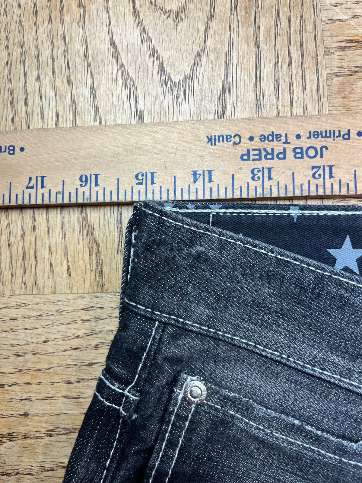 Sexy Diamond Selvedge Denim Vintage 30 x 32 Japanese Street Wear Patches