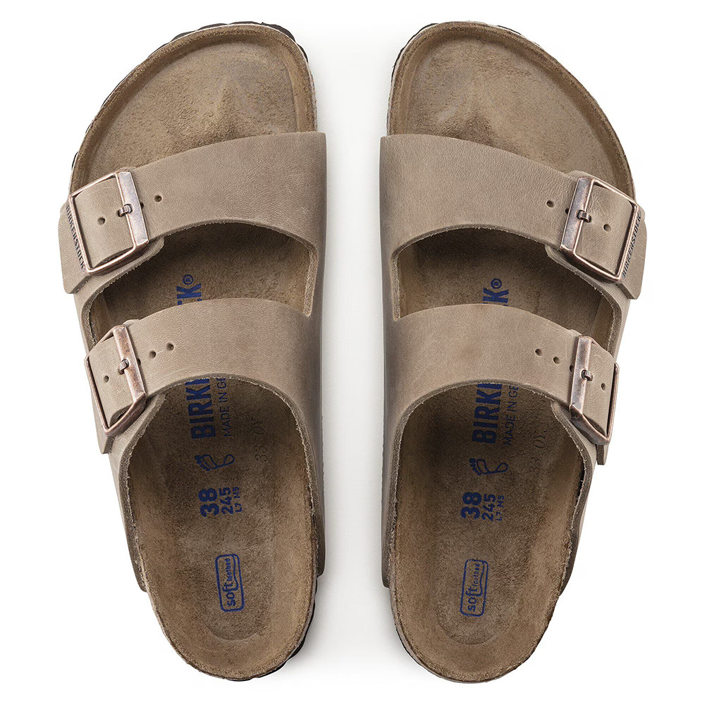 NWB Birkenstock Arizona Oiled Leather Tobacco Brown Sandals Soft Footbed Shoes