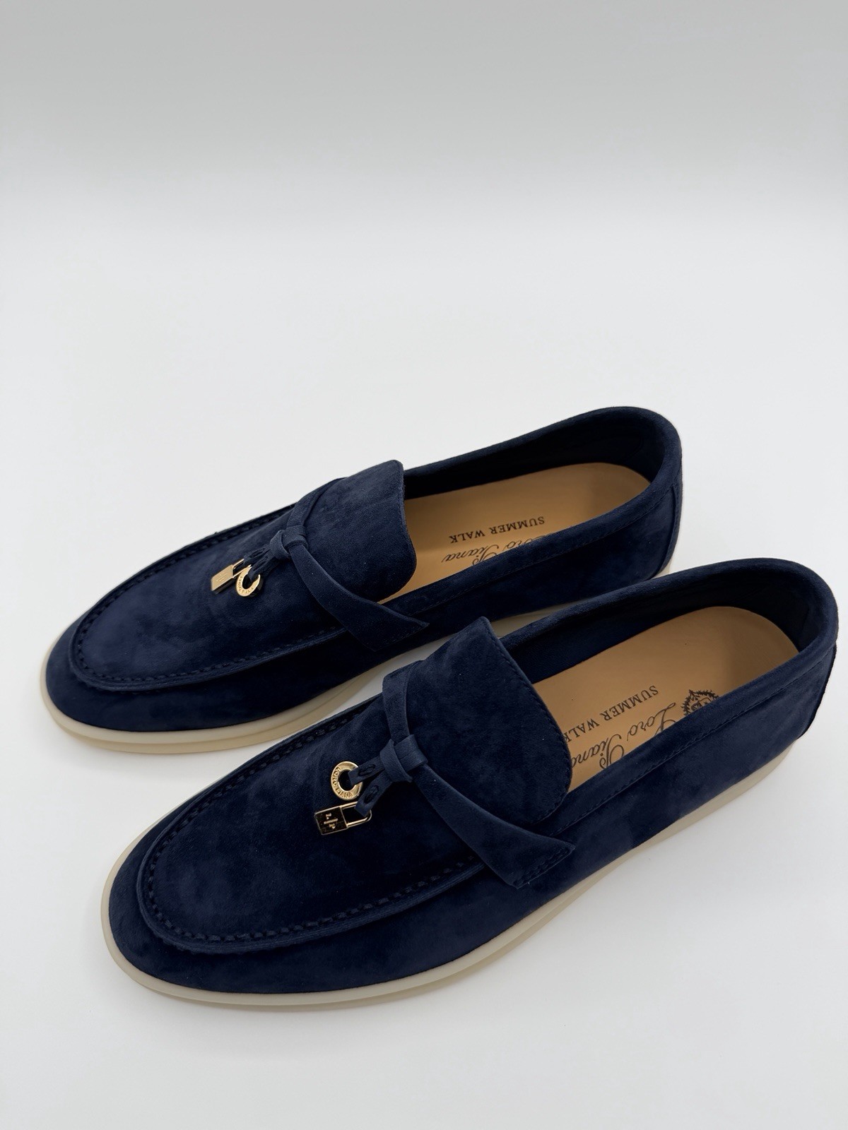 Loro Piana Summer Charm Walk Loafer Women’s EU 37 Midnight Blue Yacht Shoes