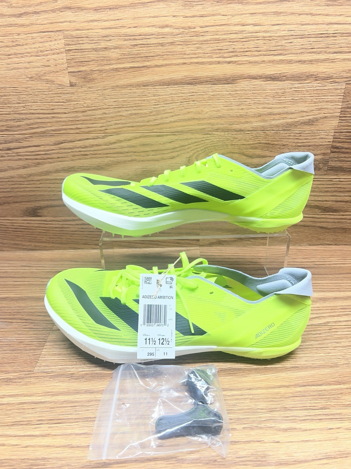 Adidas Adizero Ambition Lucid Lemon Black Track & Field IH5798 Mens Size 6.5 New