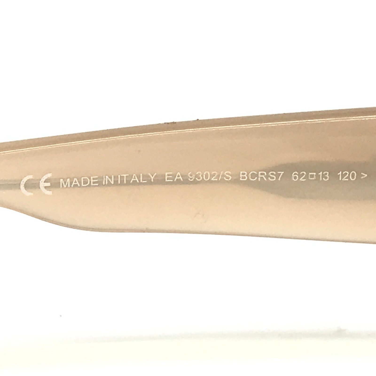 Emporio Armani Sunglasses EA9302/S BCRS7 Nude Wrap Frames with Pink Lenses