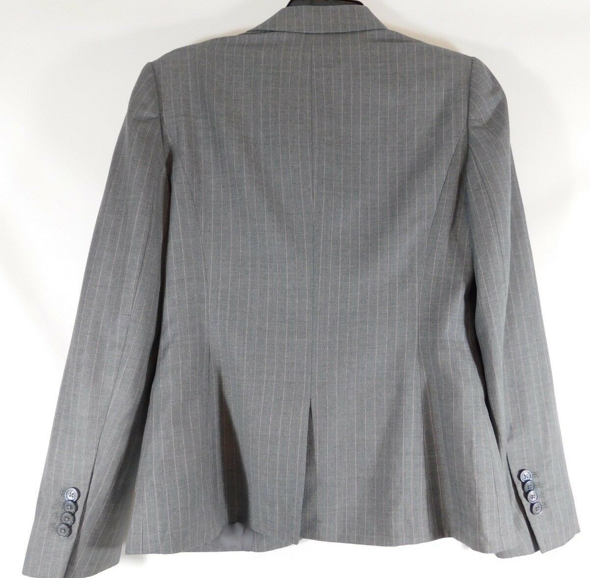 Brooks Brothers “346” Women’s Gray Pinstriped Wool Blazer Bemberg Cupro Lining 6