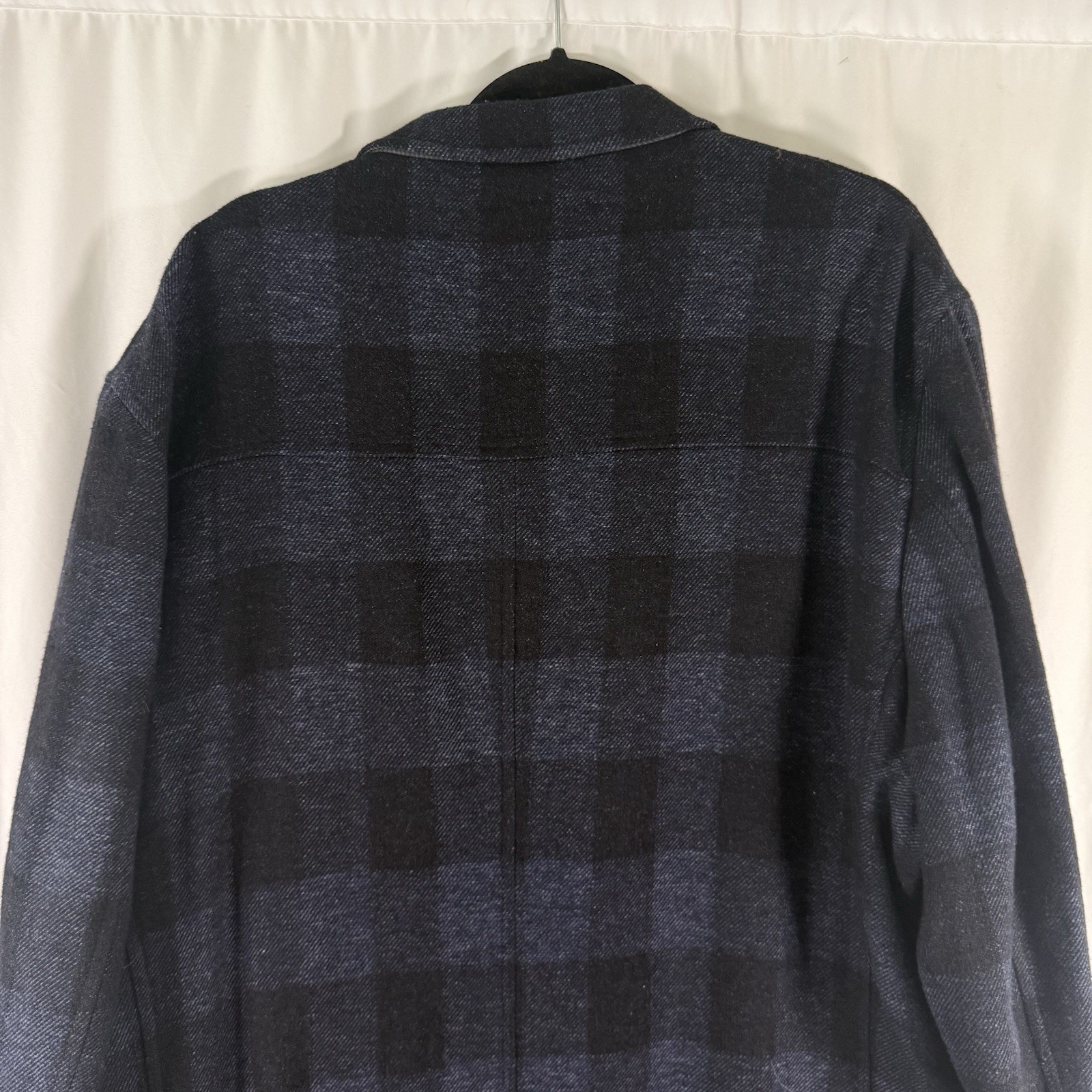 Kroon Blazer Jacket Men’s XL 50 Blue Plid Inner Zip Pockets Wool Blend Button Fr