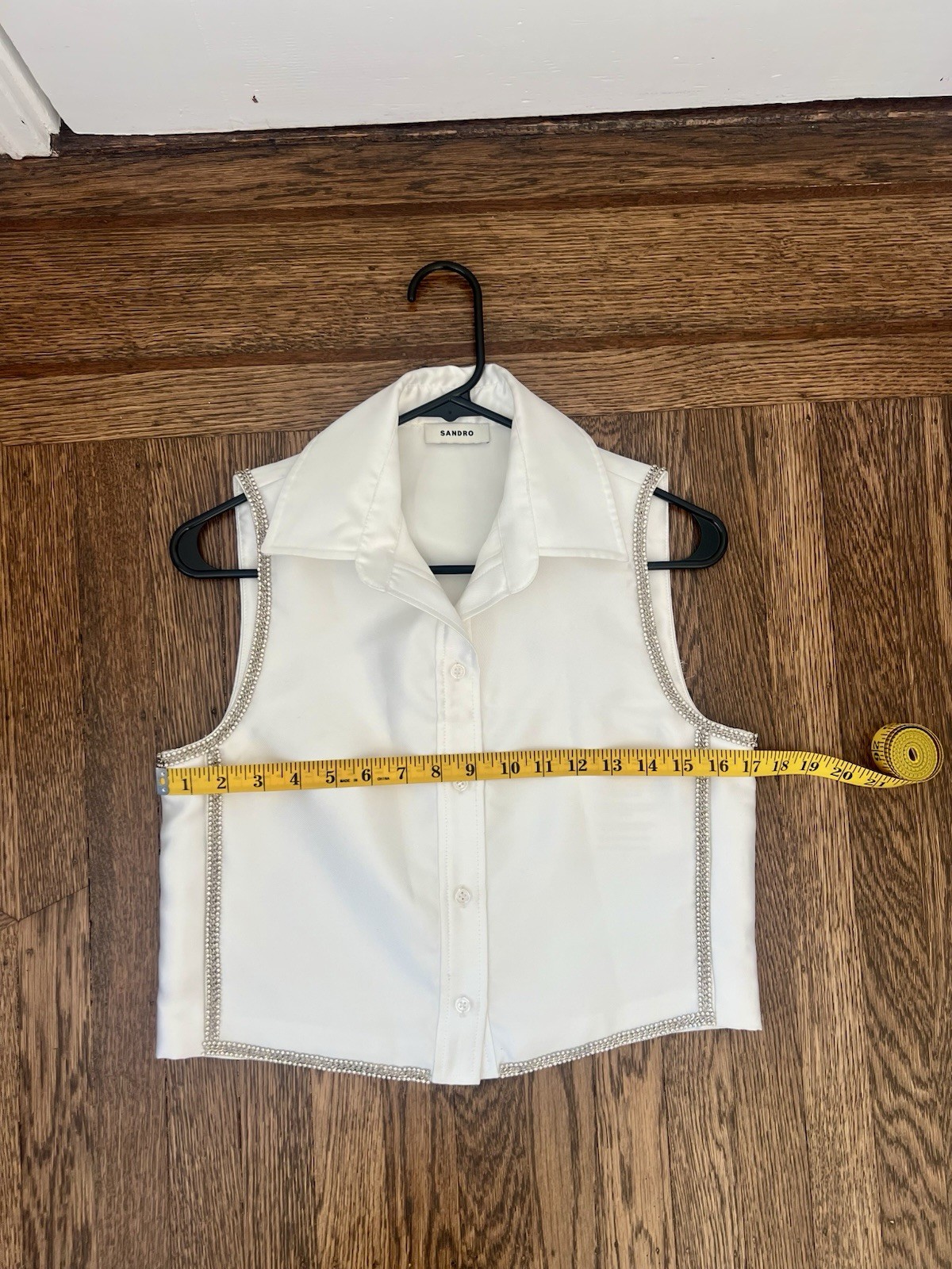 Sandro Sleeveless Twill Shirt Size 0