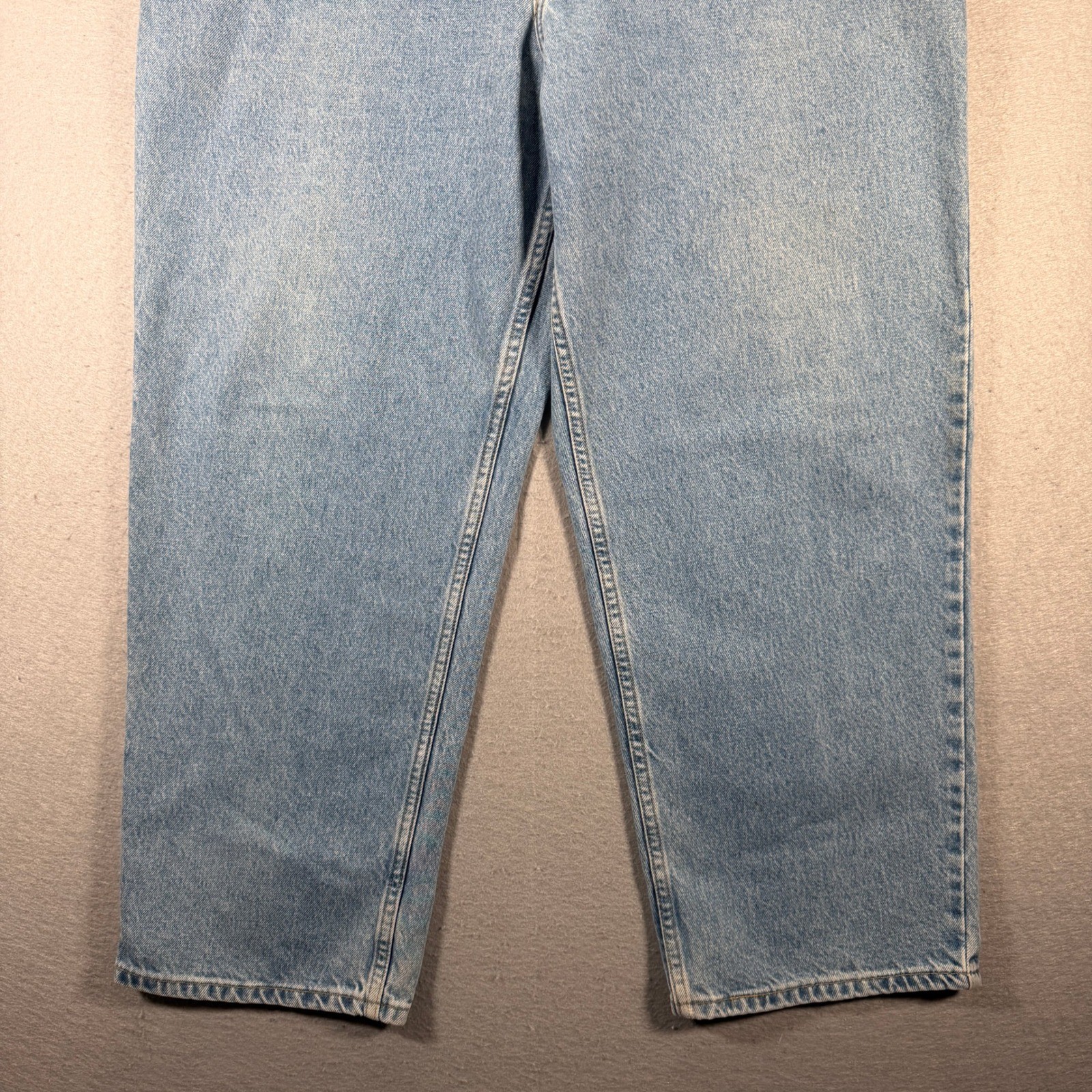 Vintage Anchor Blue Baggy Light Wash Denim Jeans Mens W42 L30 Cotton Made Mexico