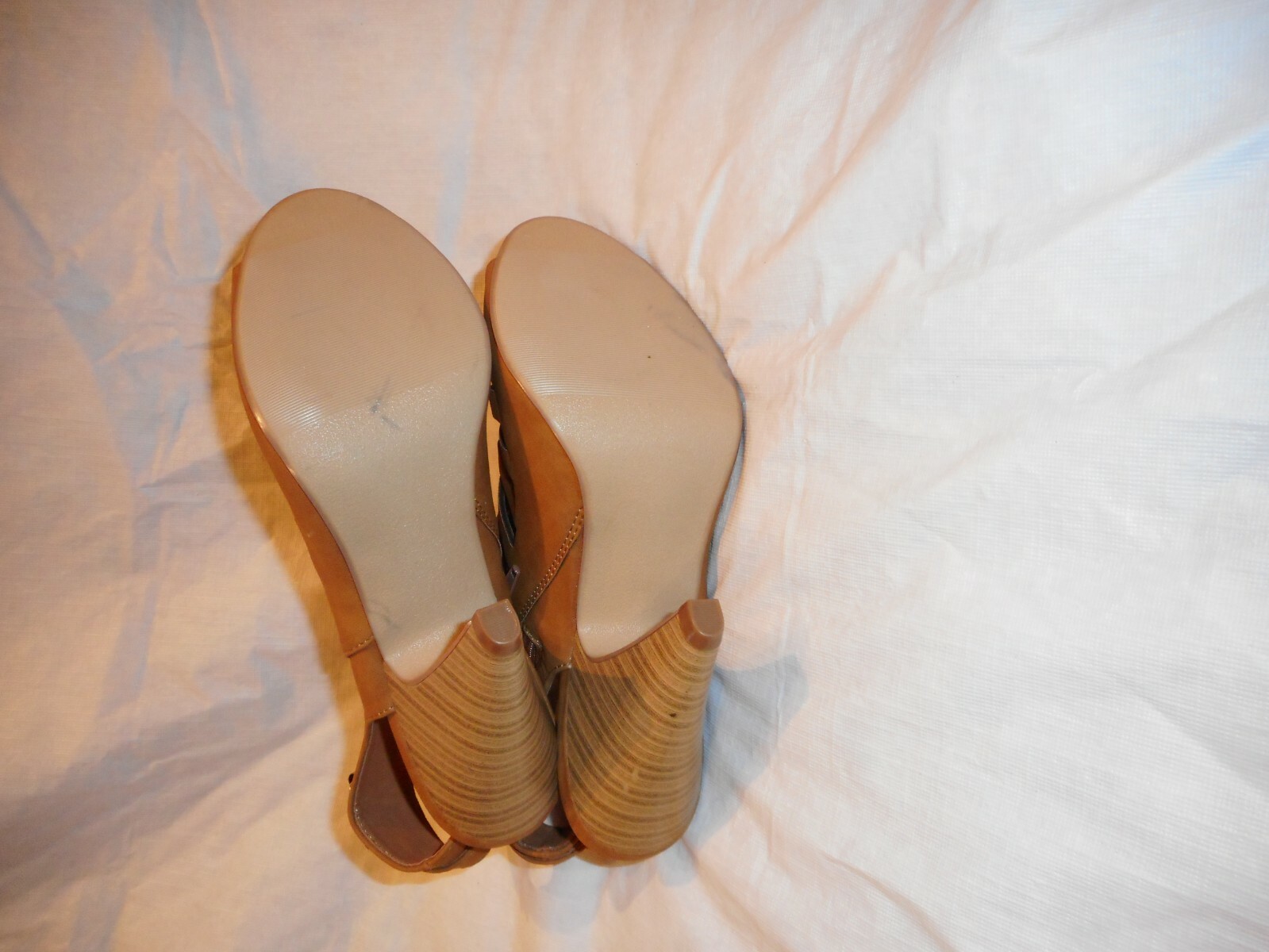 Open Toe Brown Man Made Materials U.S Shoes Size 8.5