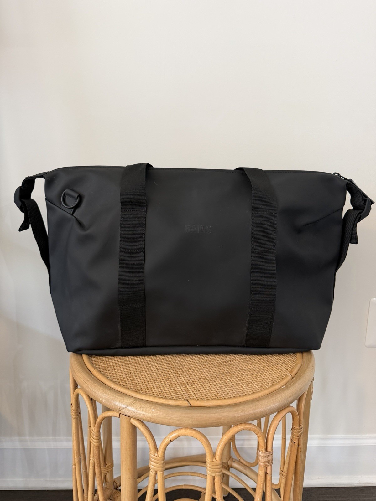 RAINS Hilo Weekender Duffel Bag Waterproof Gym Short Handles- No Shoulder Strap