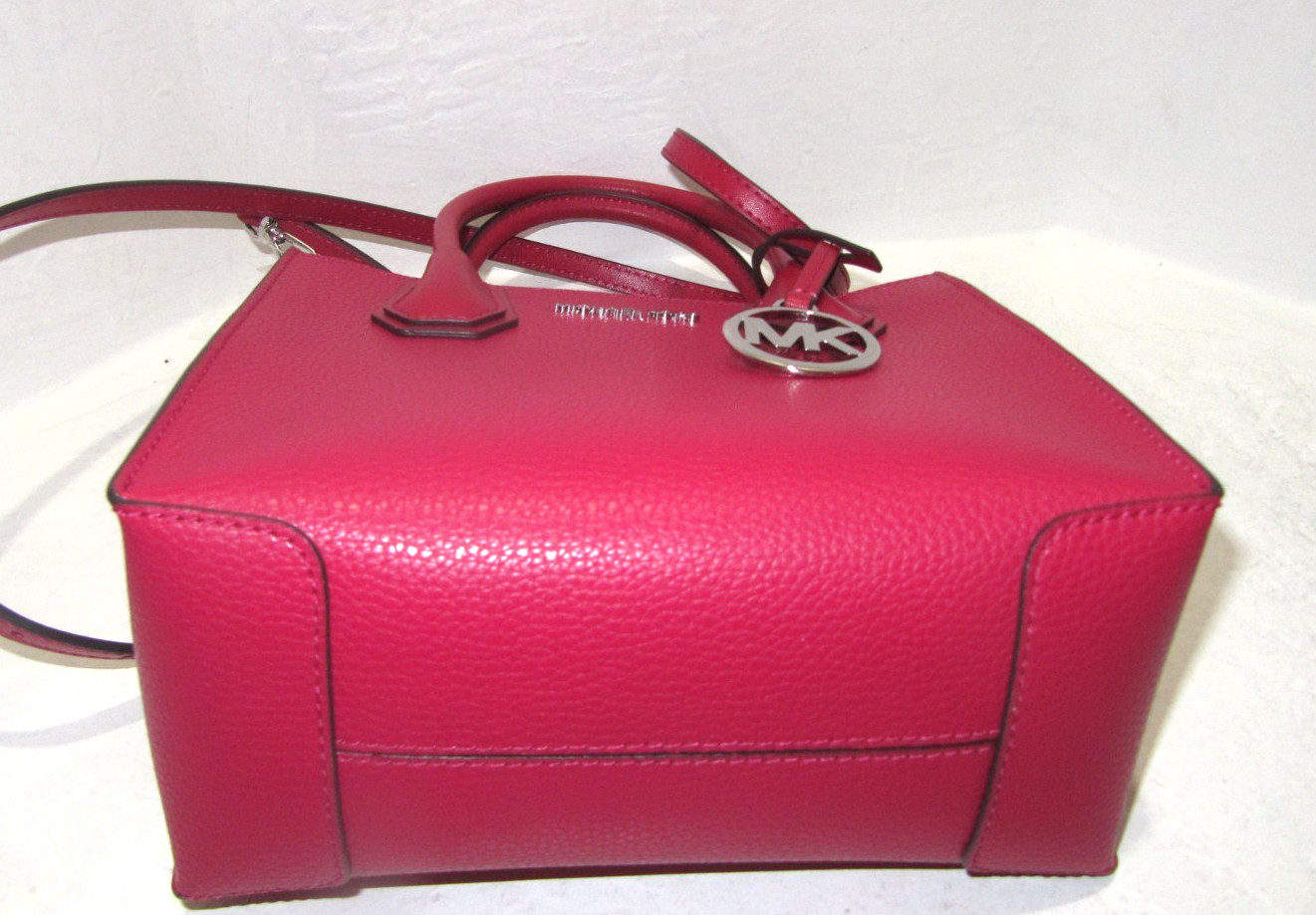 Michael Kors Mercer Medium Leather Crossbody Messenger Bag Dark Raspberry NWT